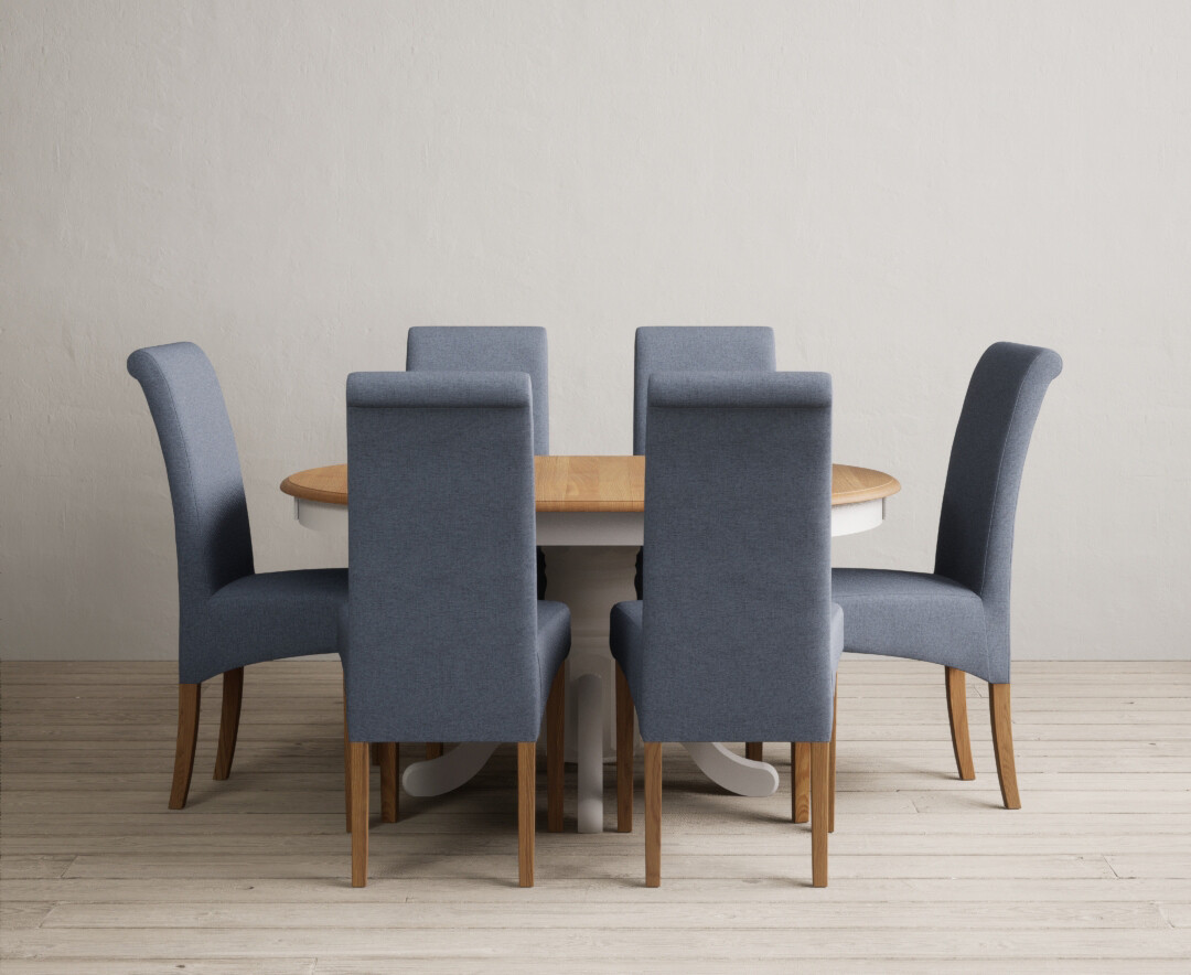 Colby 200cm Oval White Marble Dining Table with 6 Grey Sienna Chairs