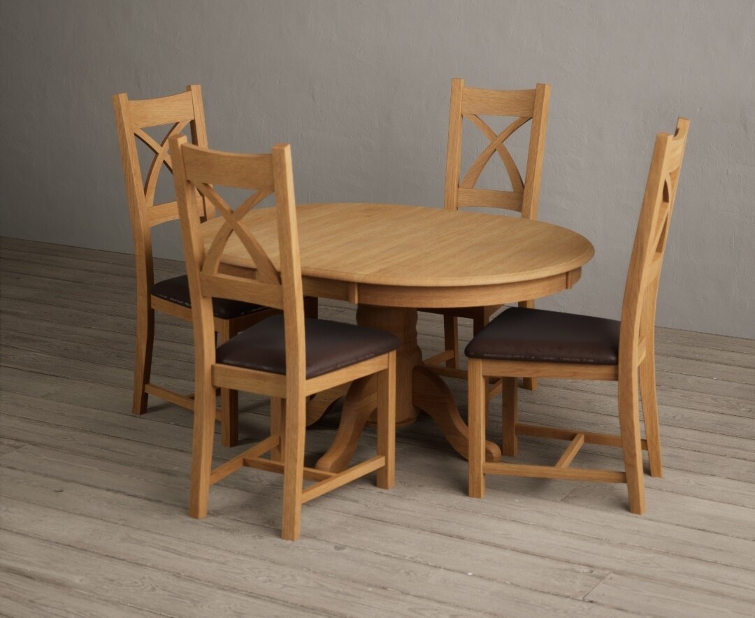 York 150cm Solid Oak Dining Table with 4 Light Grey York Chairs and 2 Oak Benches