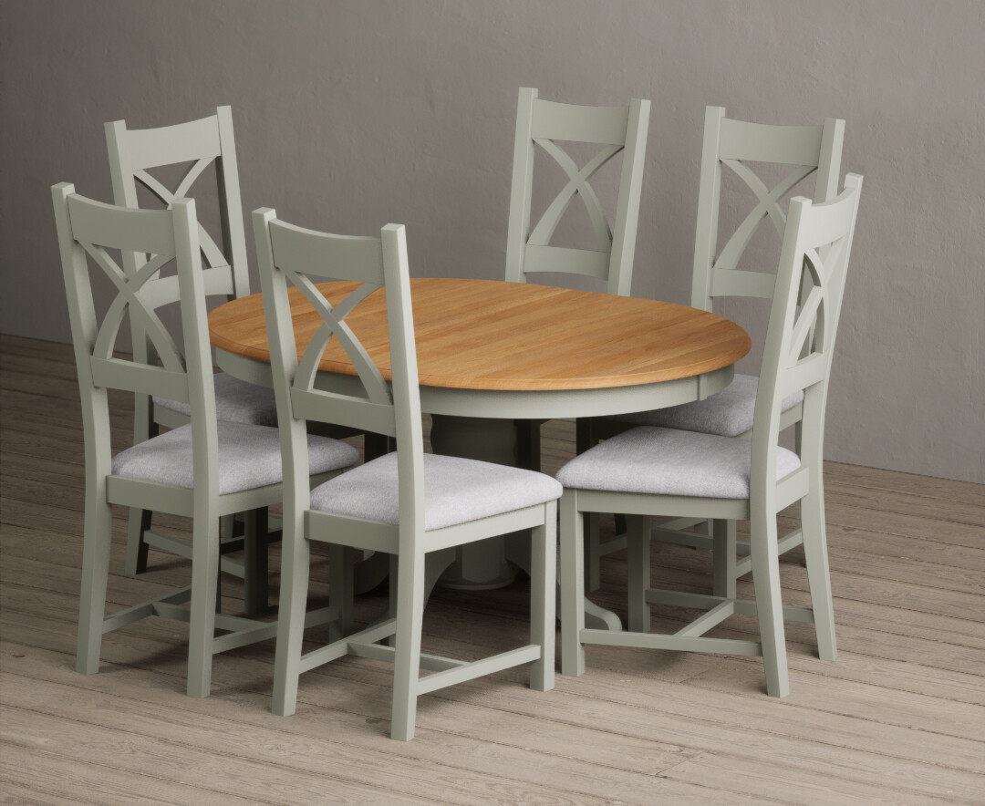 Colby 200cm Oval White Marble Dining Table with 6 Grey Sienna Chairs