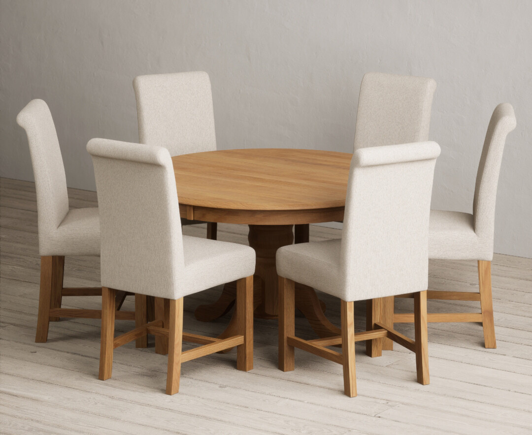 York 150cm Solid Oak Dining Table with 4 Light Grey York Chairs and 2 Oak Benches