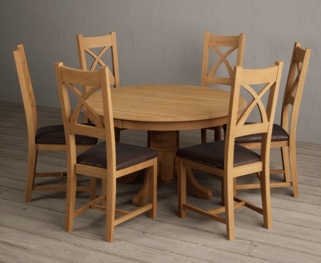 York 150cm Solid Oak Dining Table with 4 Light Grey York Chairs and 2 Oak Benches