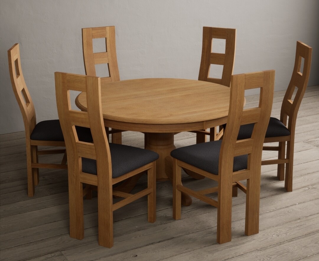 York 150cm Solid Oak Dining Table with 4 Light Grey York Chairs and 2 Oak Benches