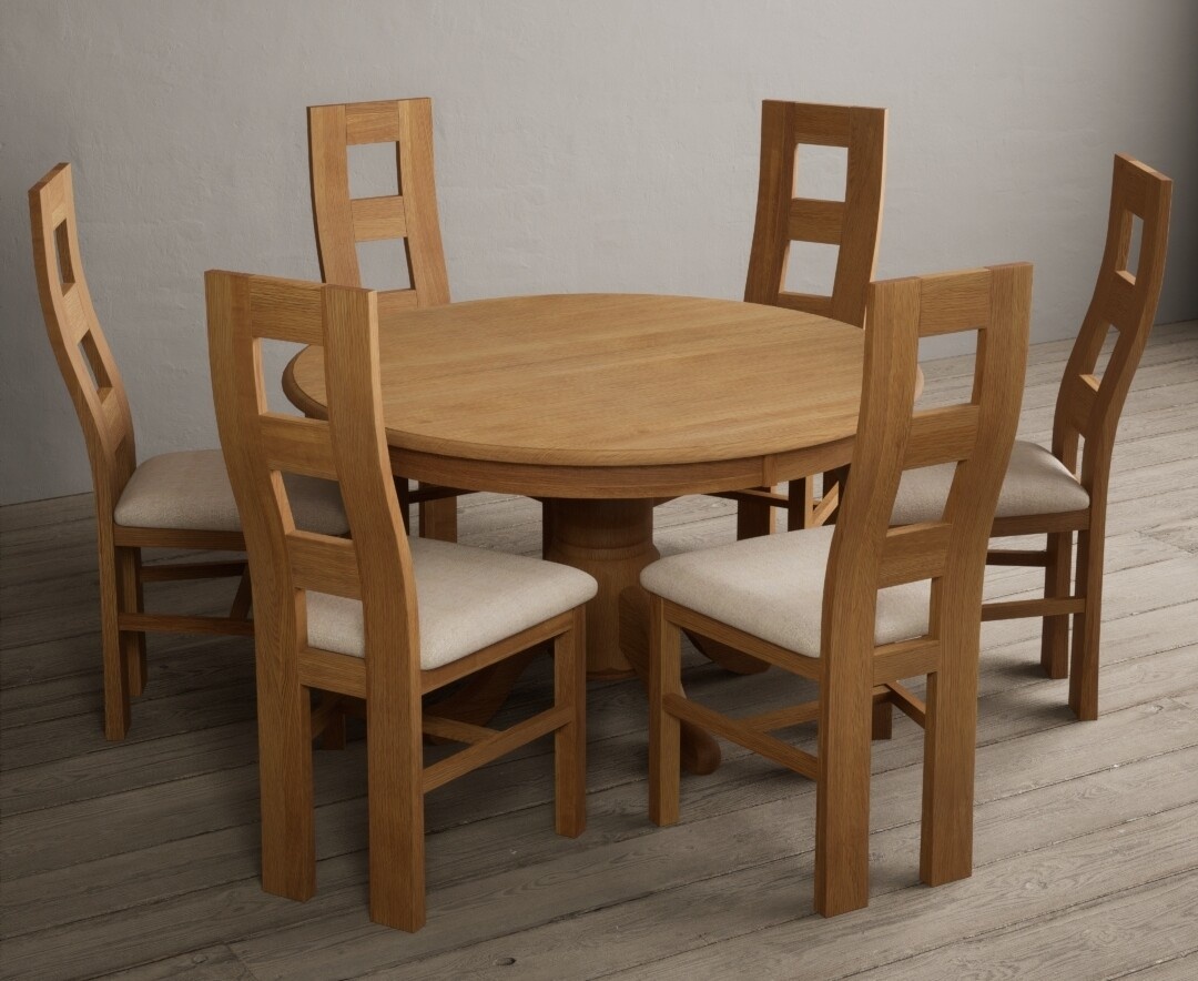 York 150cm Solid Oak Dining Table with 4 Light Grey York Chairs and 2 Oak Benches