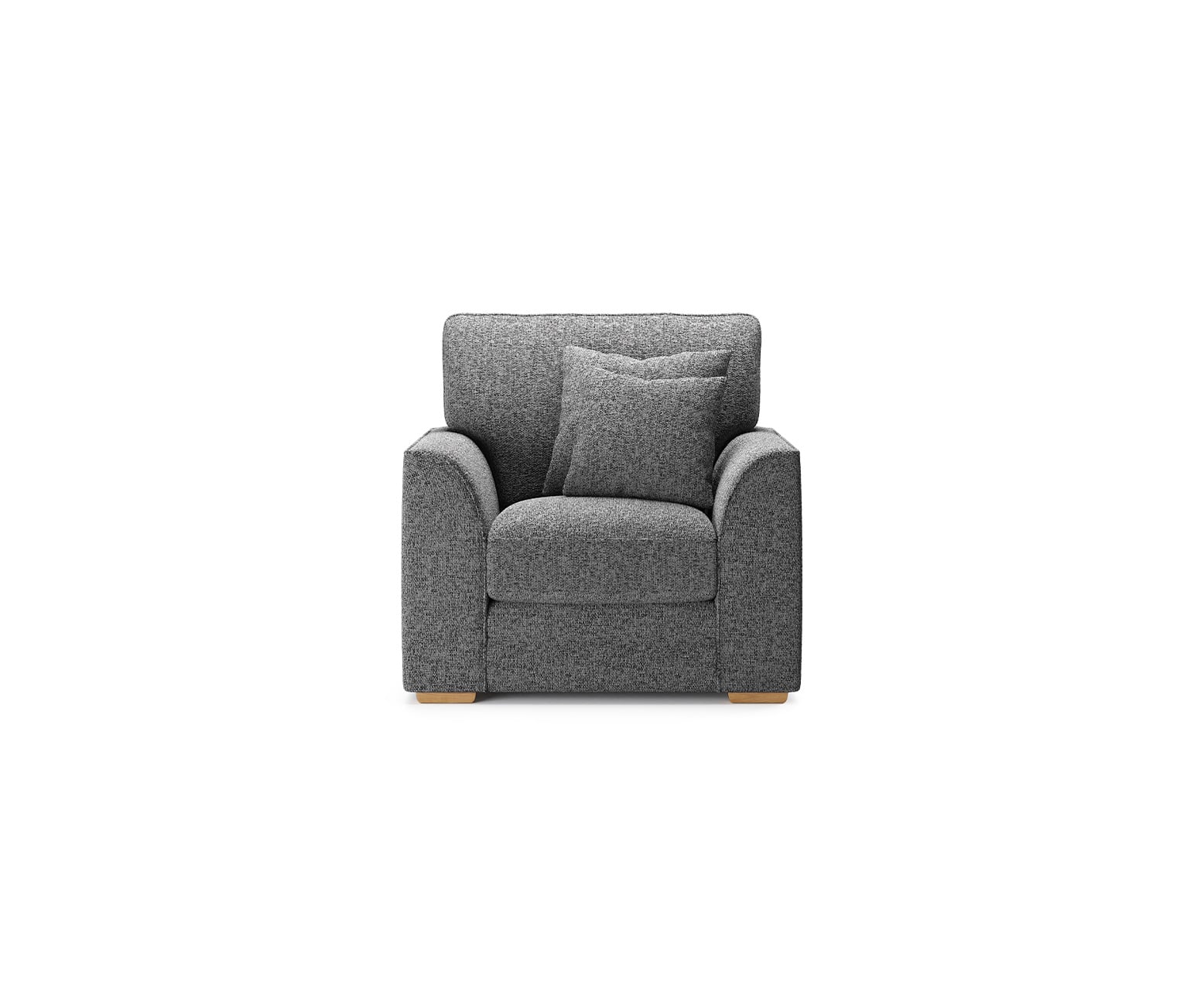 Jasper Charcoal Chenille Fabric Armchair