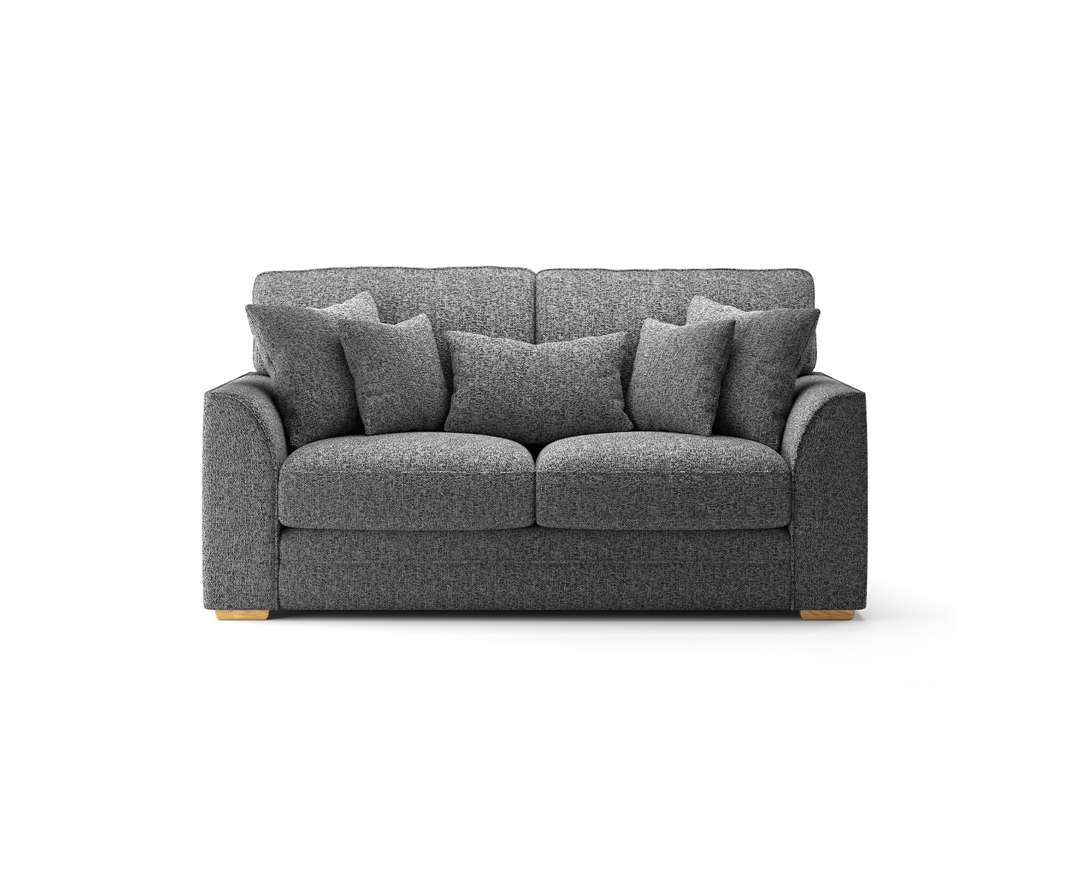 Jasper Charcoal Chenille Fabric 2 Seater Sofa