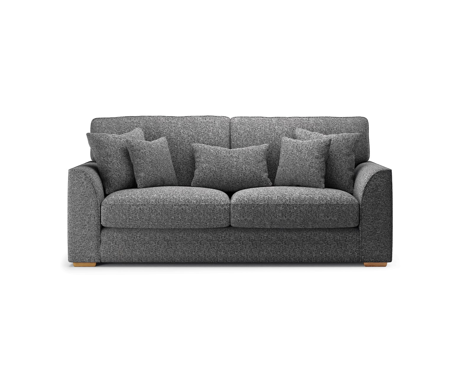 Jasper Charcoal Chenille Fabric 3 Seater Sofa