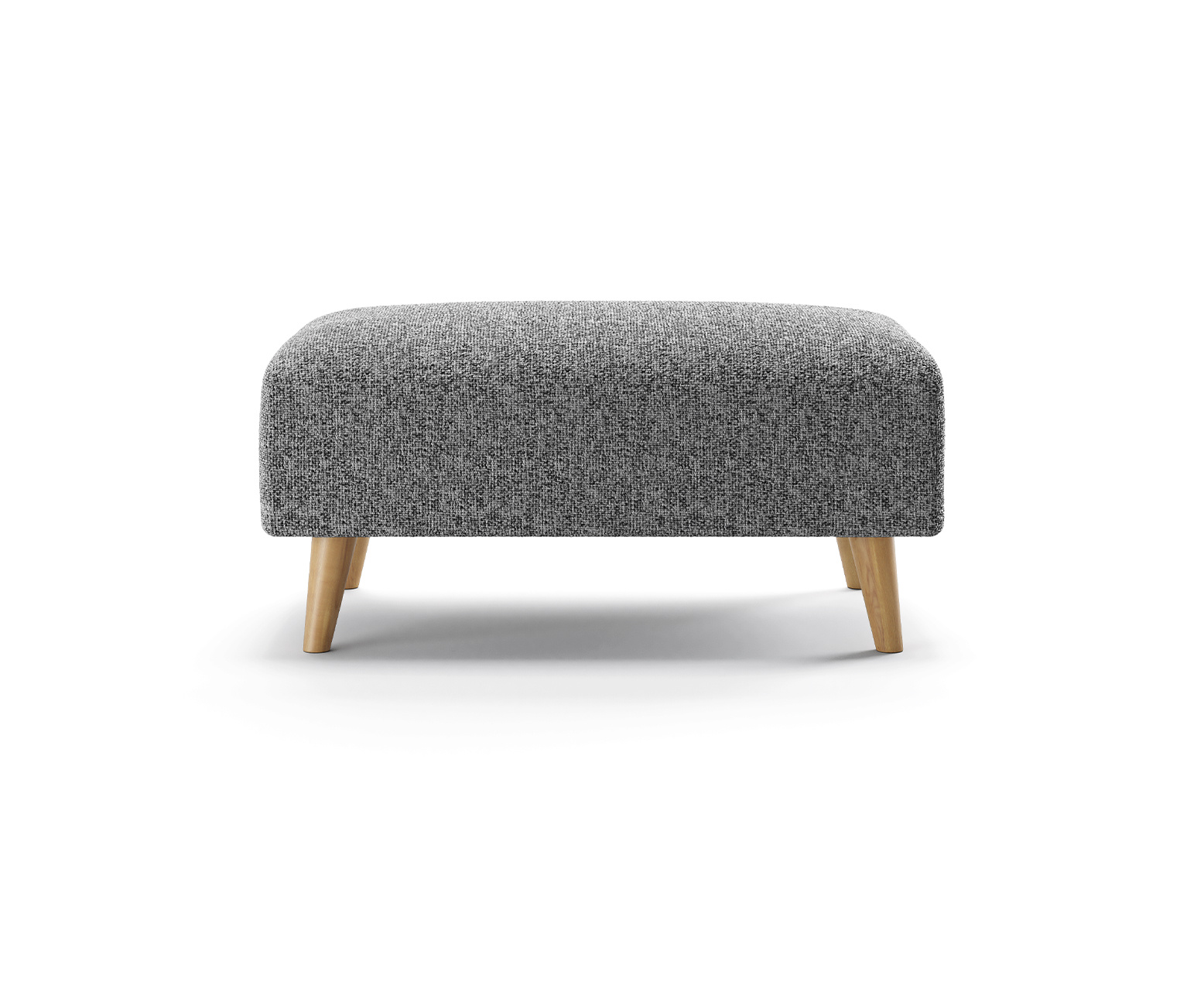 Jasper Charcoal Chenille Fabric Footstool