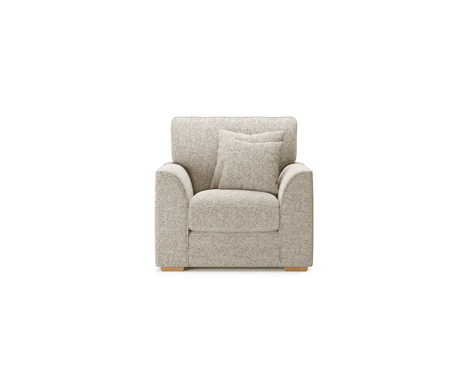 Jasper Natural Chenille Fabric Armchair