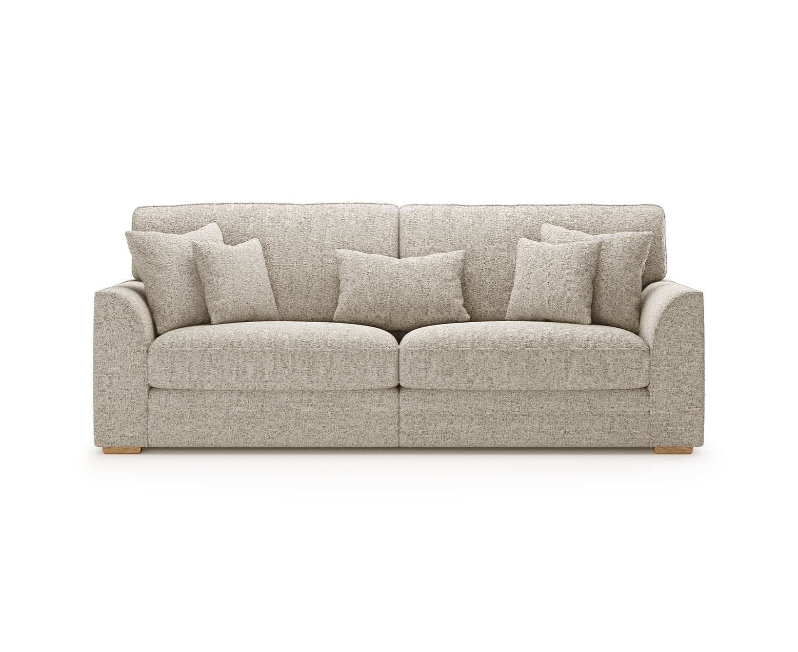 Jasper Natural Chenille Fabric 4 Seater Sofa