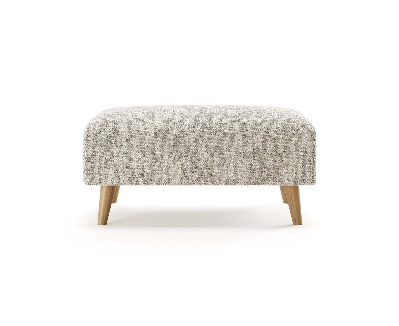 Jasper Natural Chenille Fabric Footstool