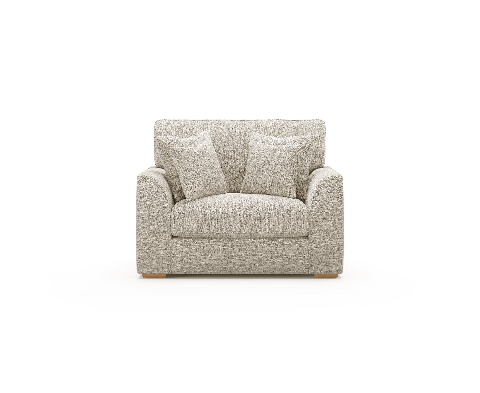 Jasper Natural Chenille Fabric Love Chair