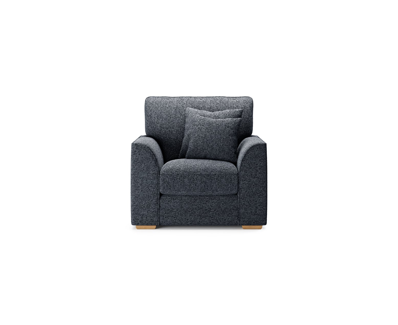Jasper Navy Chenille Fabric Armchair