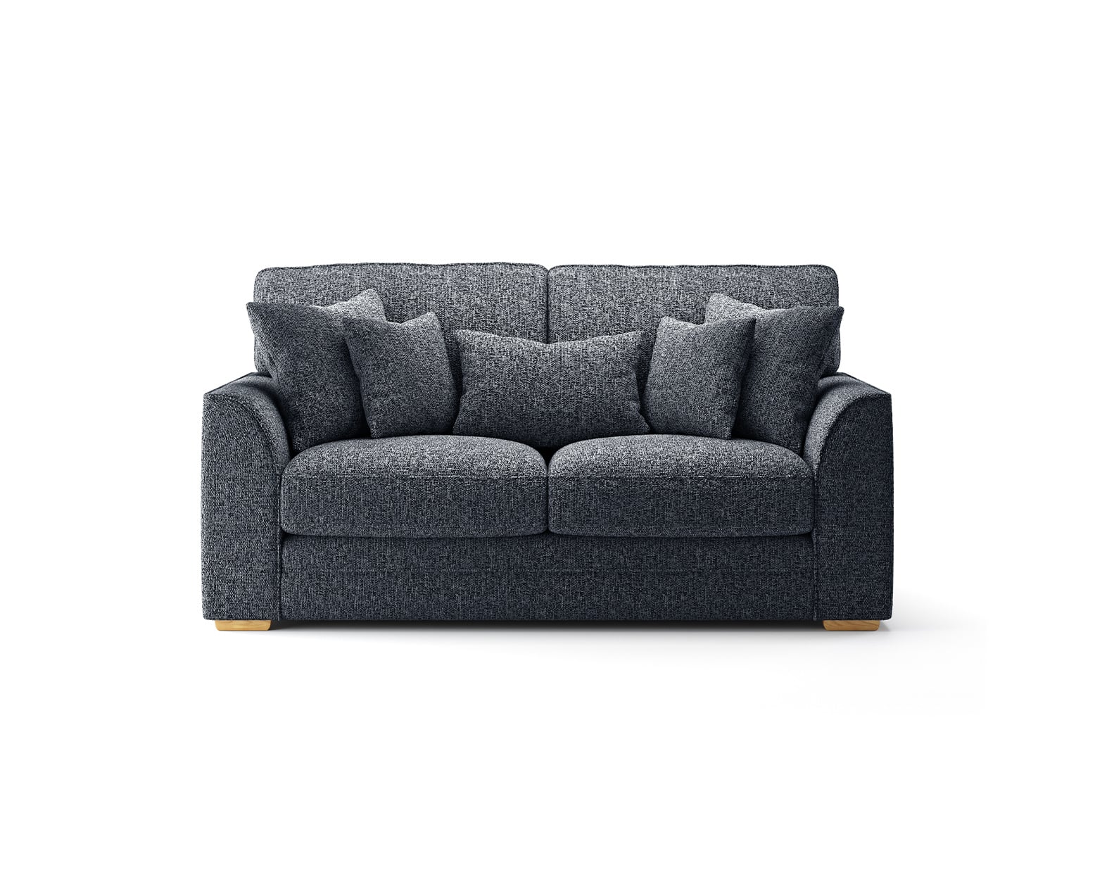 Jasper Navy Chenille Fabric 2 Seater Sofa