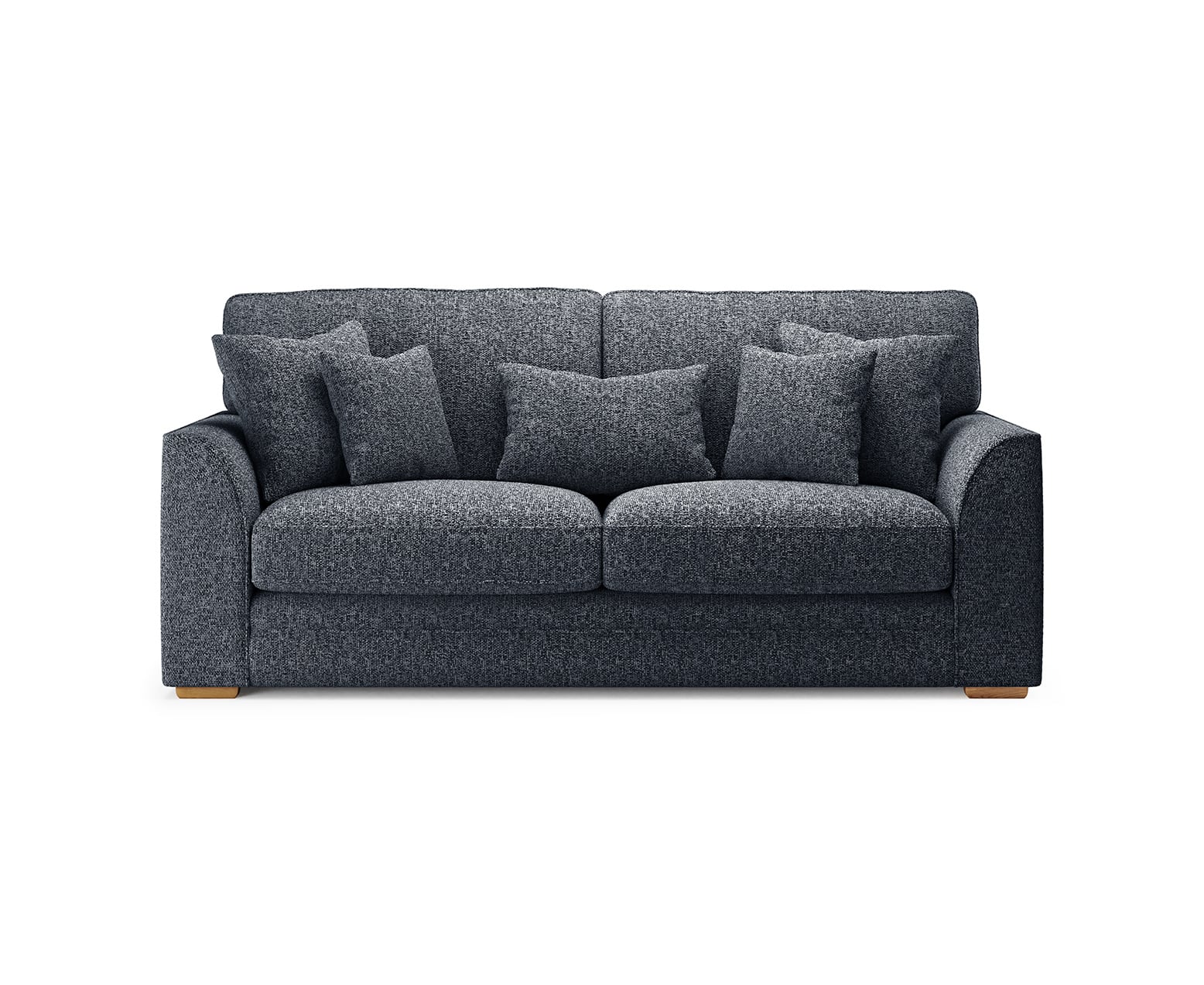 Jasper Navy Chenille Fabric 3 Seater Sofa