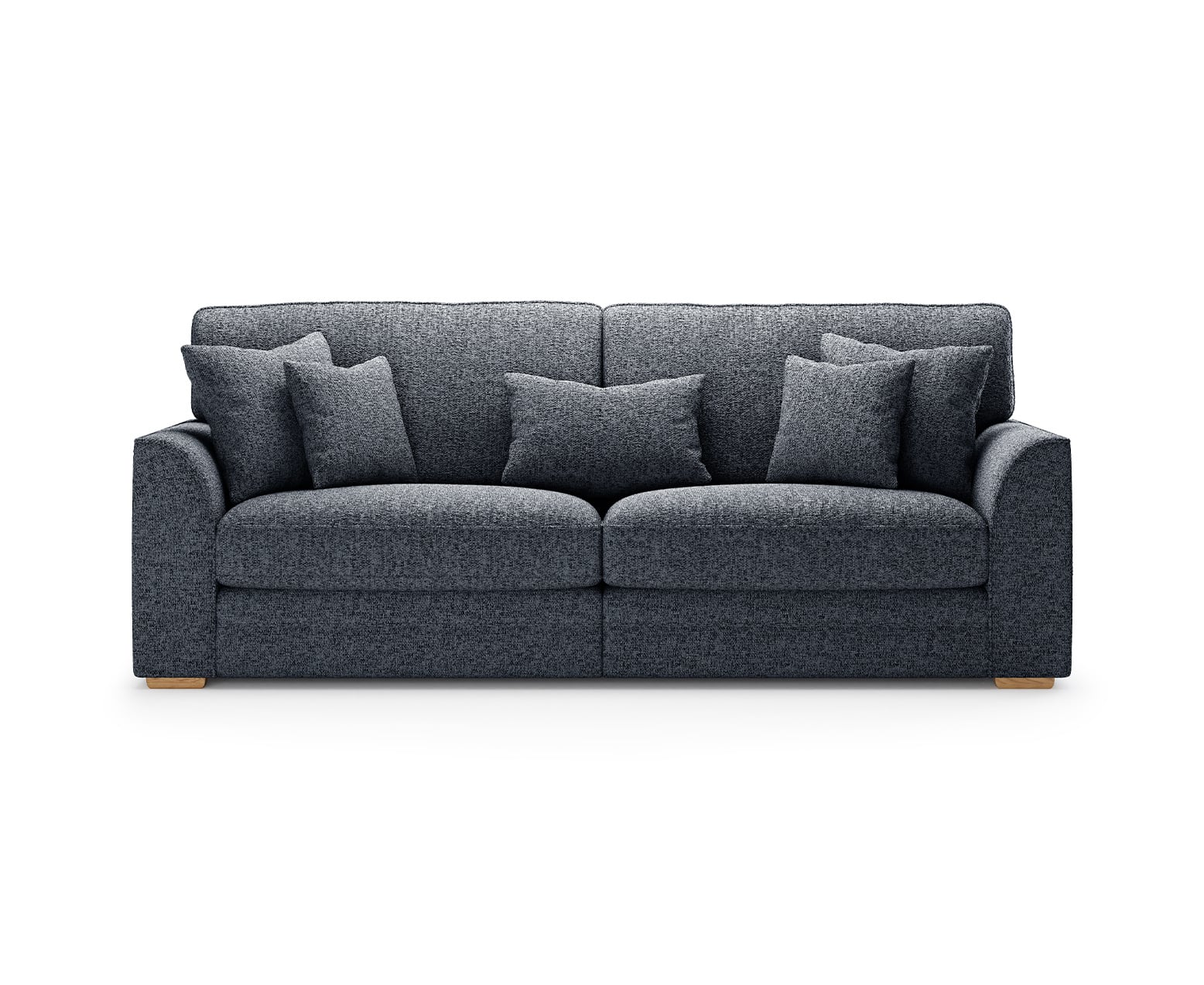 Jasper Navy Chenille Fabric 4 Seater Sofa