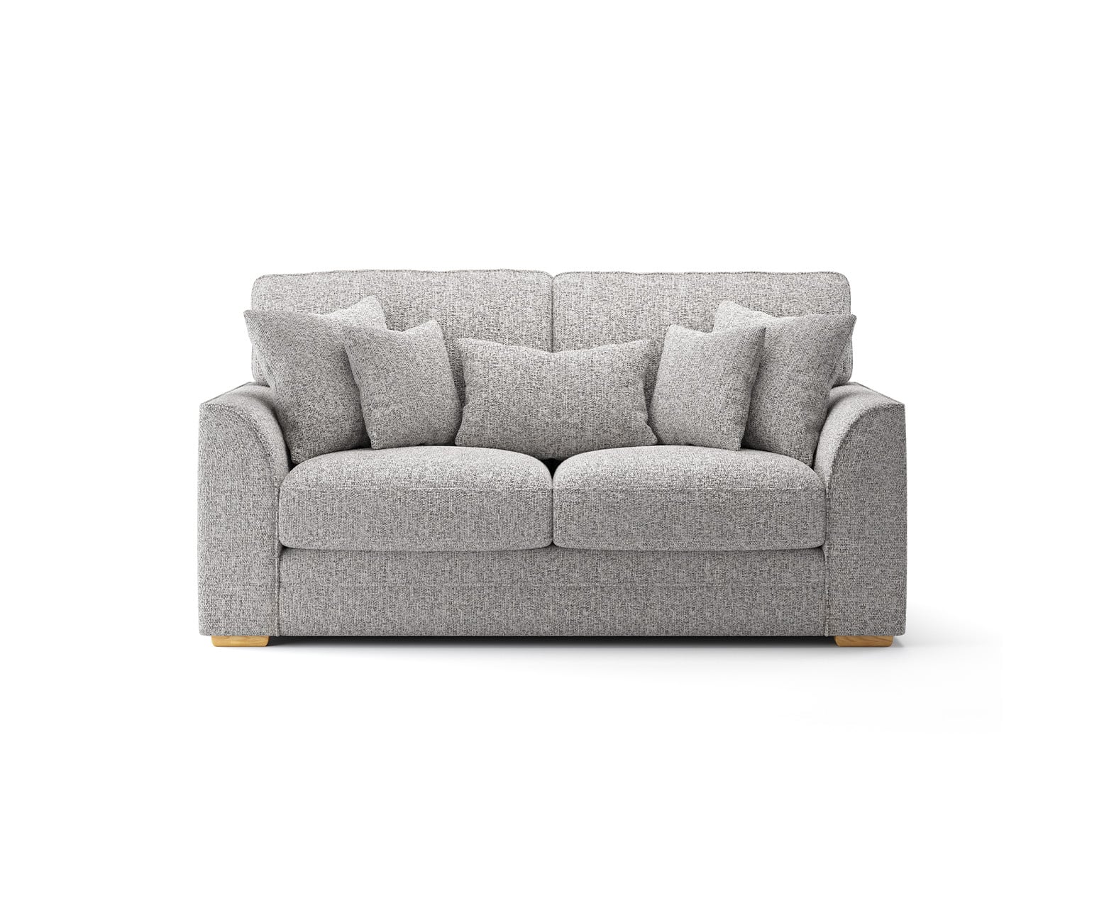 Jasper Silver Chenille Fabric 2 Seater Sofa