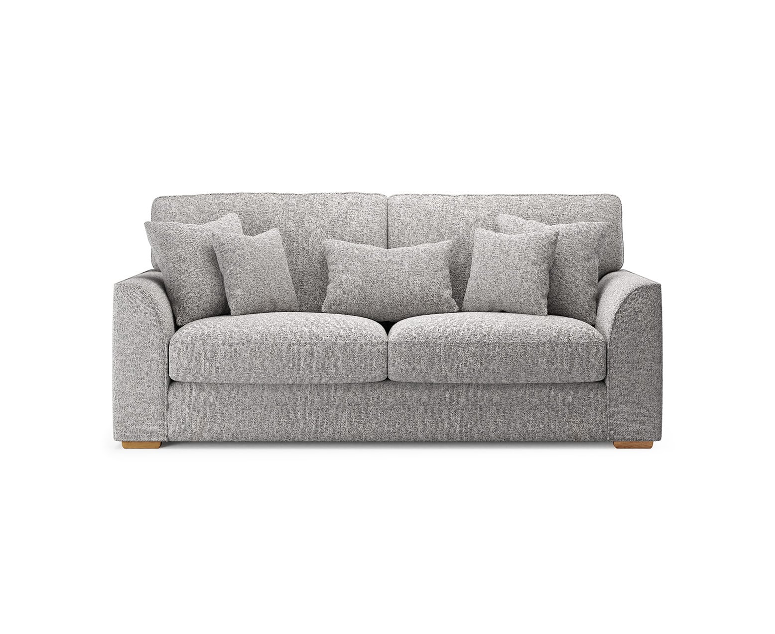 Jasper SIlver Chenille Fabric 3 Seater Sofa