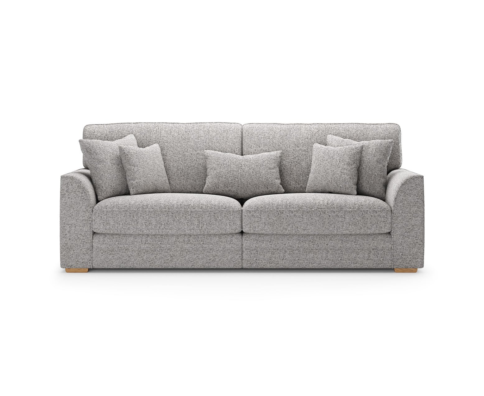 Jasper Silver Chenille Fabric 4 Seater Sofa