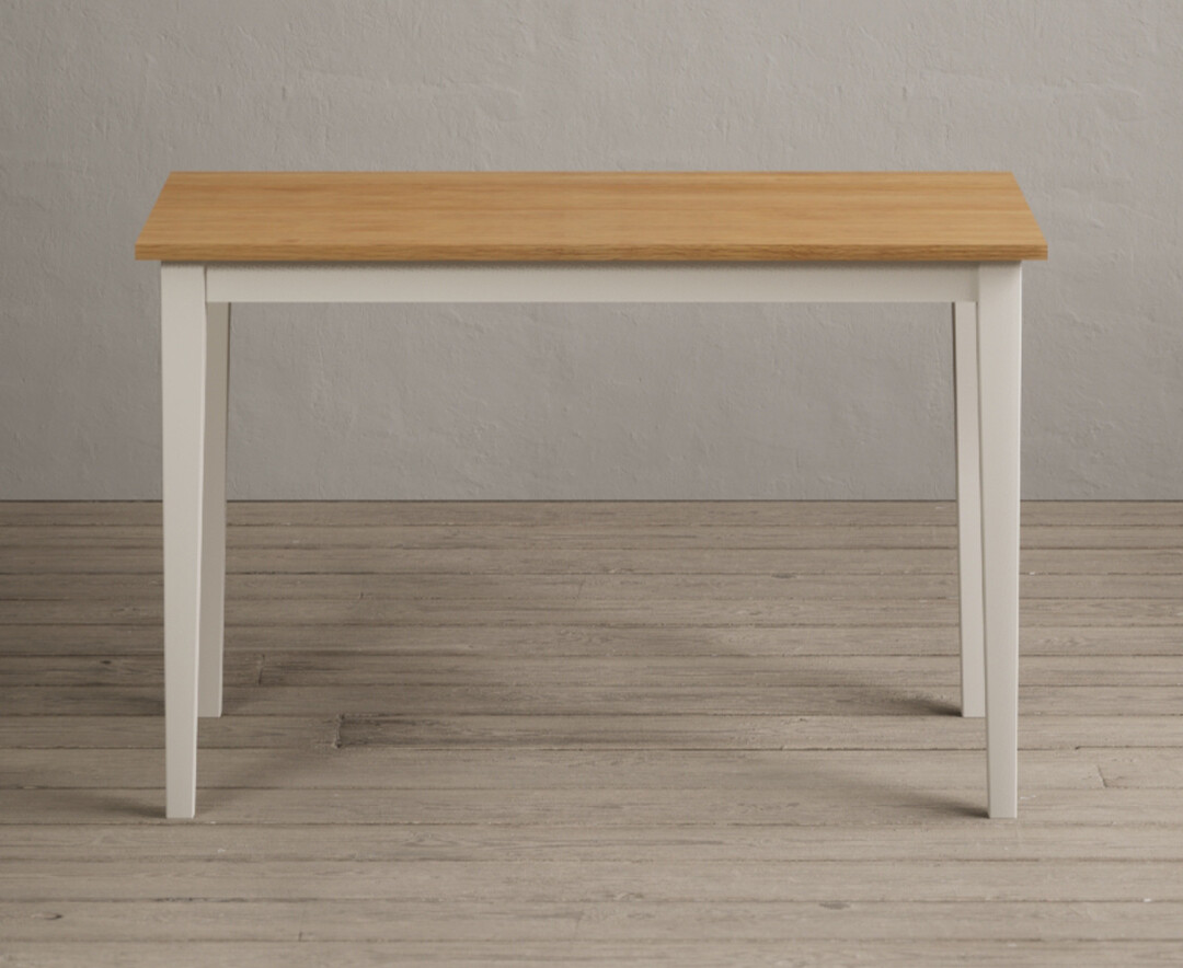 Kendal 115cm Solid Oak And Cream Painted Dining Table