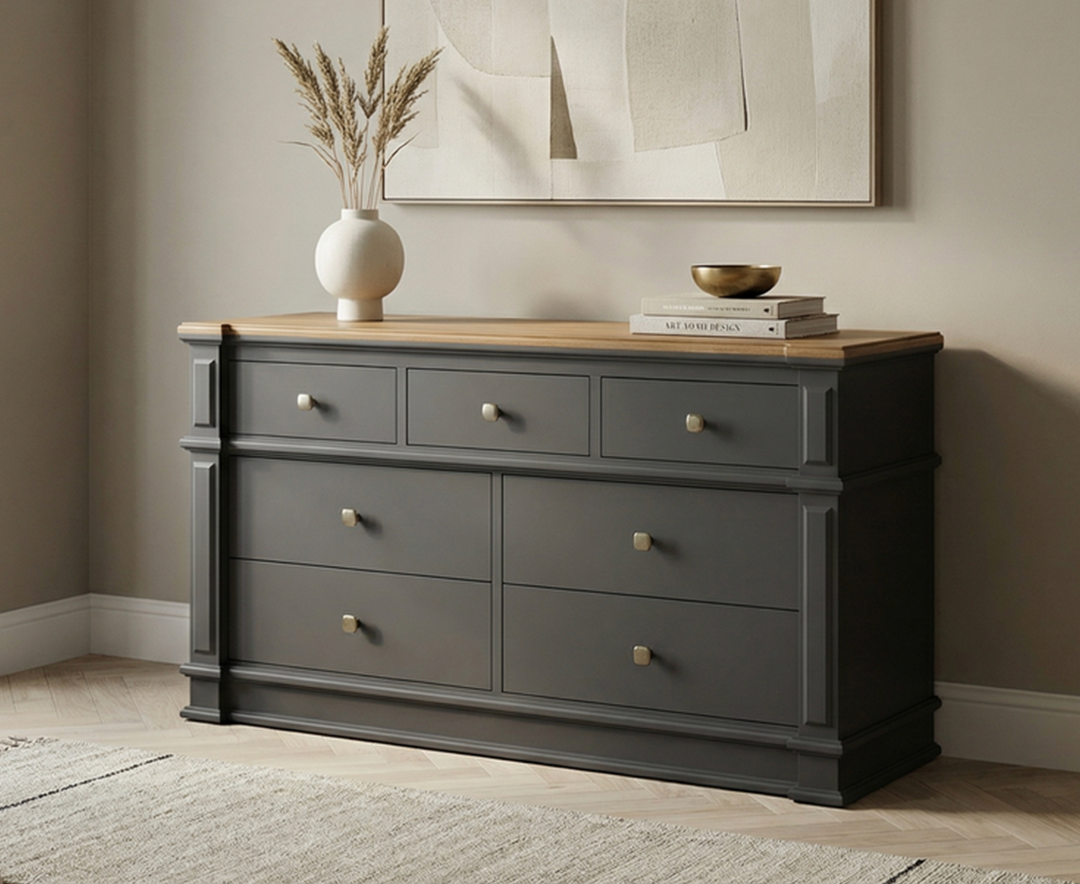 【draw drawers】　wool 2way tops Lawson Wide Chest Of Drawers
