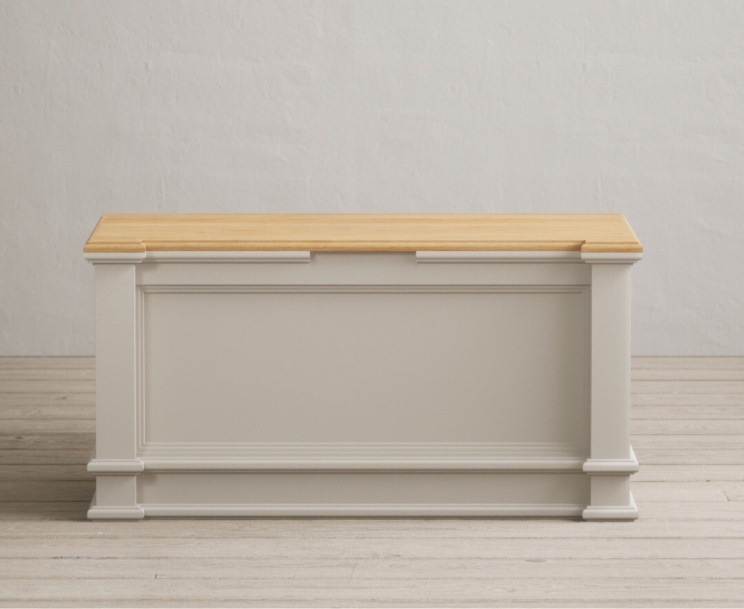 Lawson Oak And Soft White Painted Blanket Box