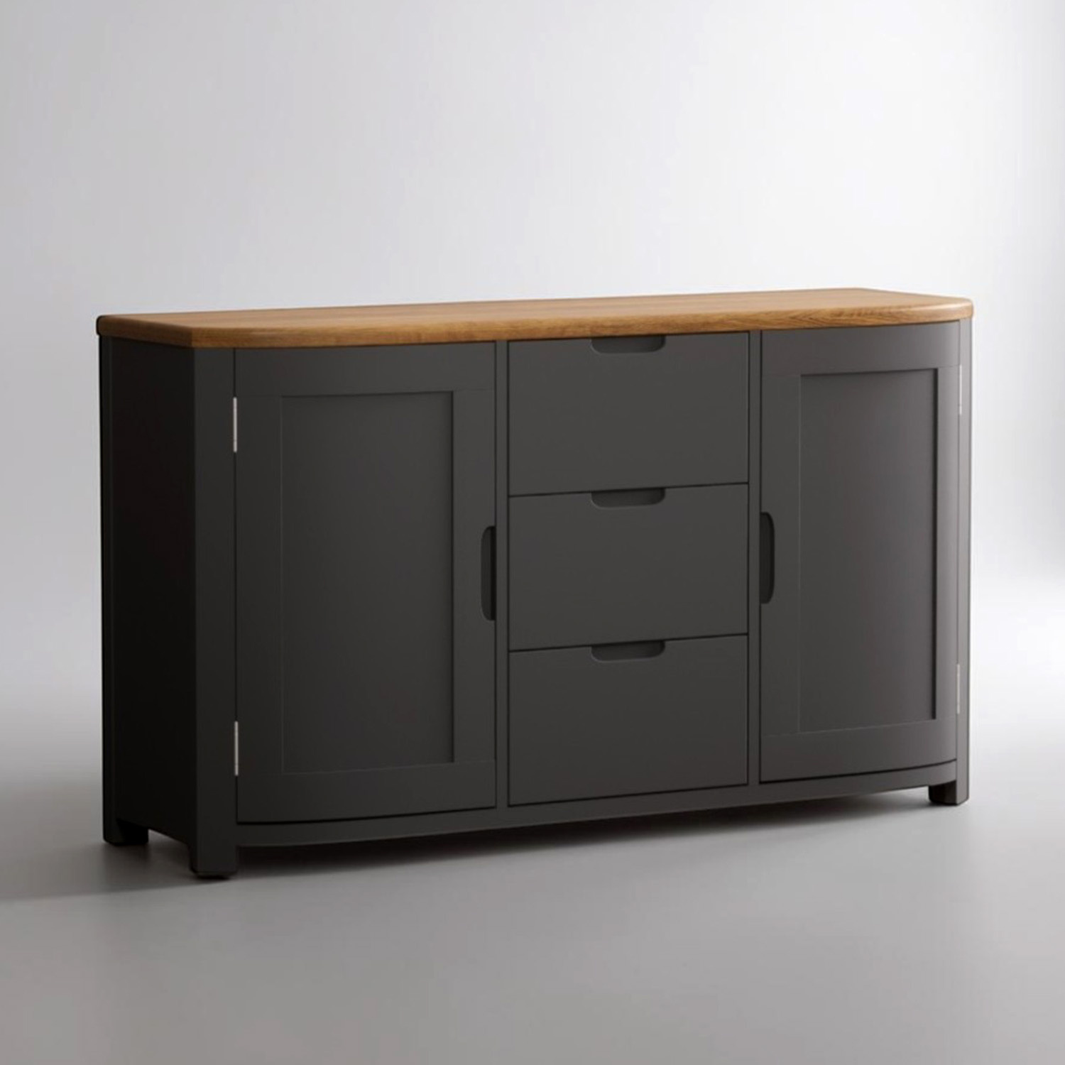 Bradwell Oak And Charcoal Painted Large Sideboard