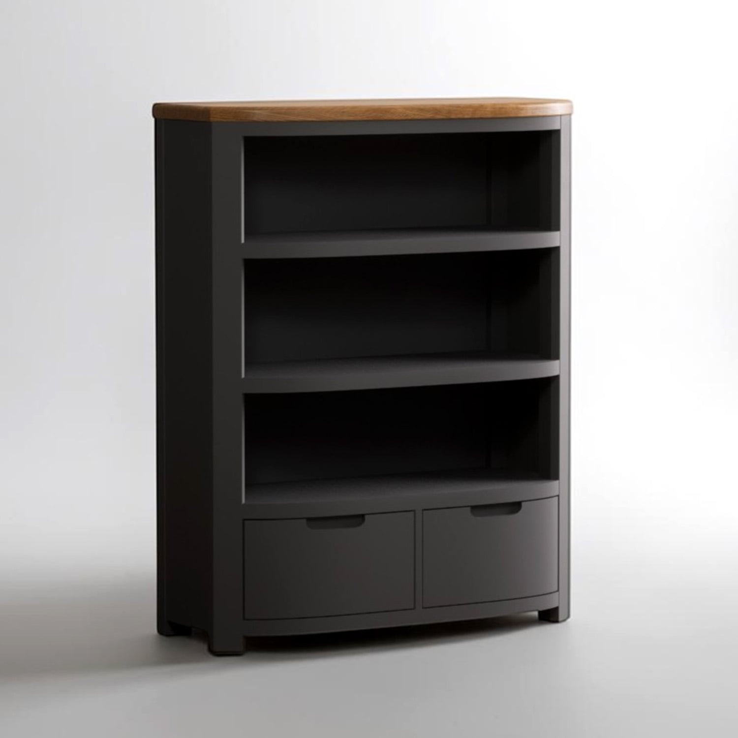 Bradwell Oak And Charcoal Painted Small Bookcase