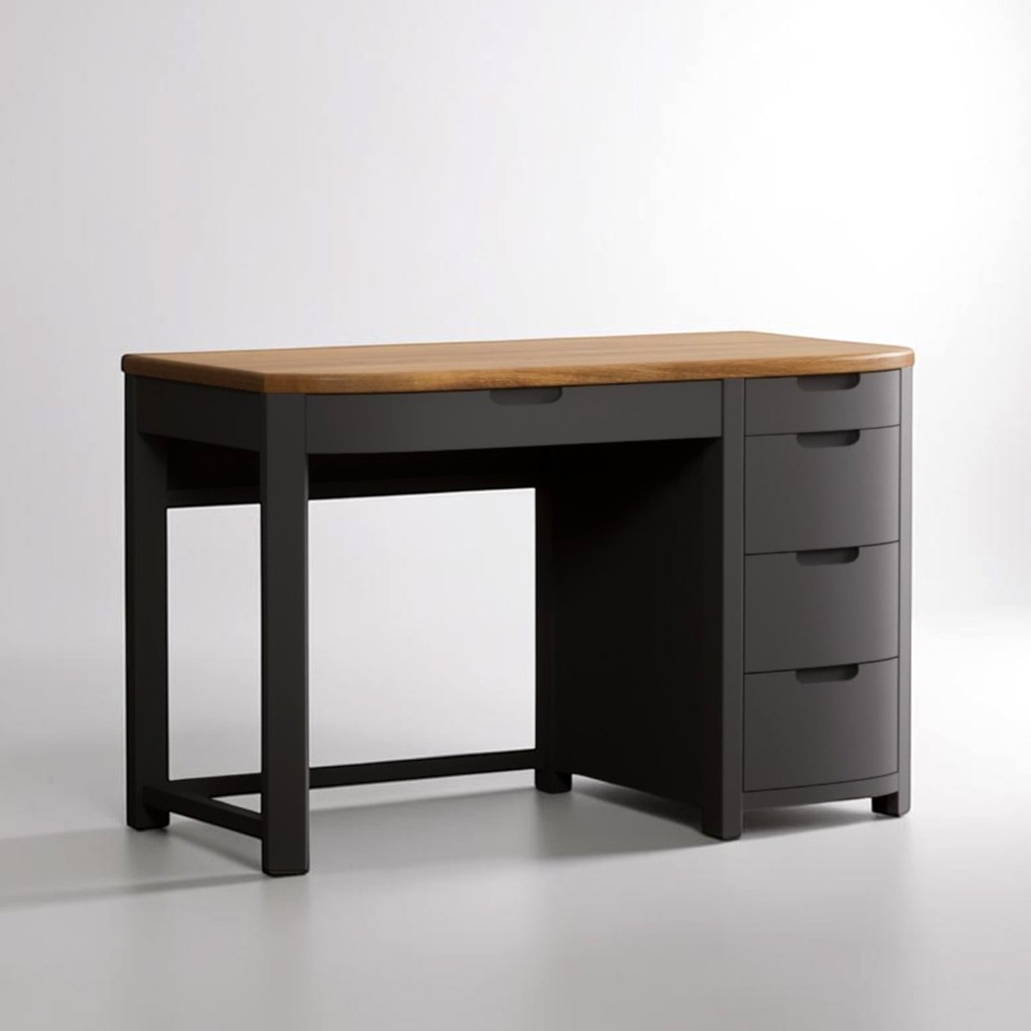 Bradwell Oak And Charcoal Painted Computer Desk