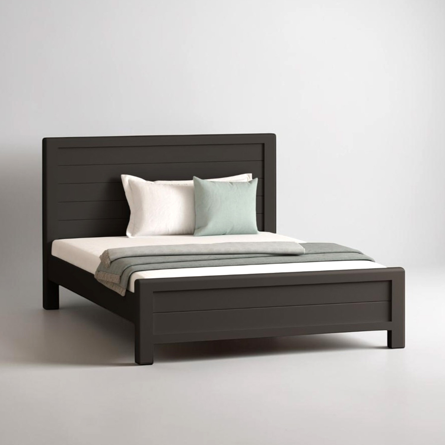 Bradwell Oak And Charcoal Painted King Size Bed