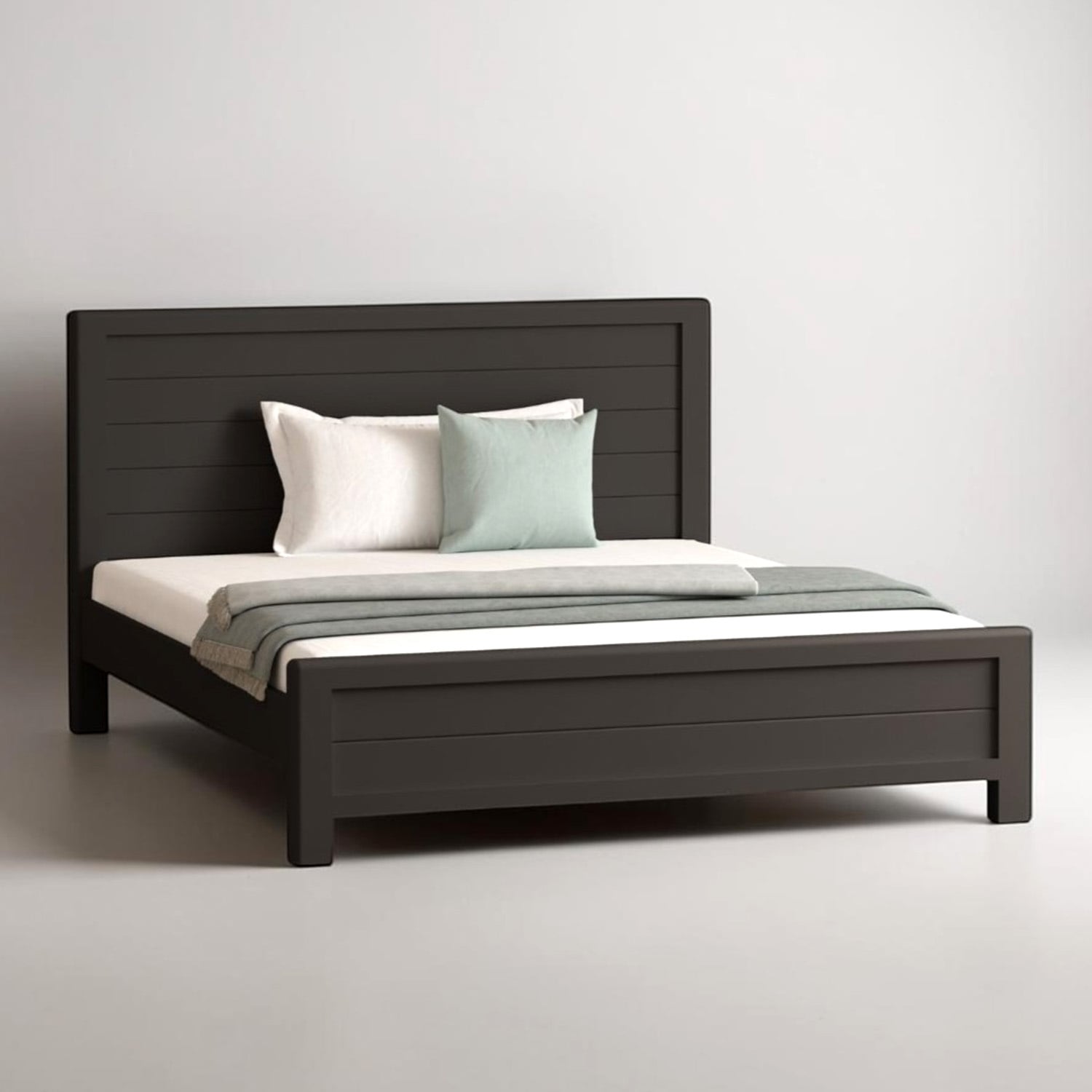 Bradwell Oak And Charcoal Painted Super King Size Bed
