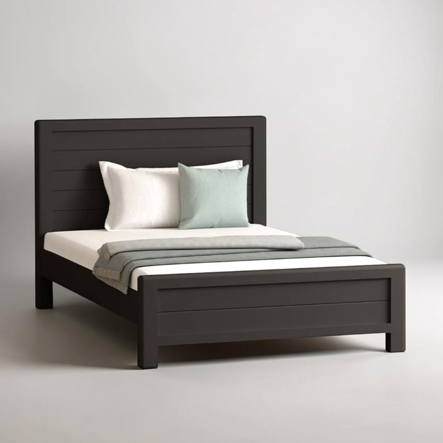 Bradwell Oak And Charcoal Painted Double Bed