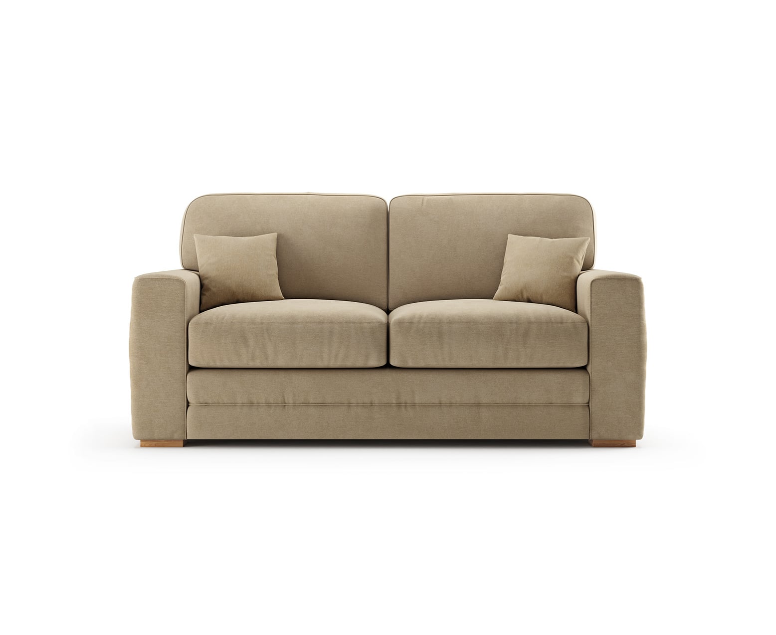 Madden Biscuit Fabric Two Seater Sofa