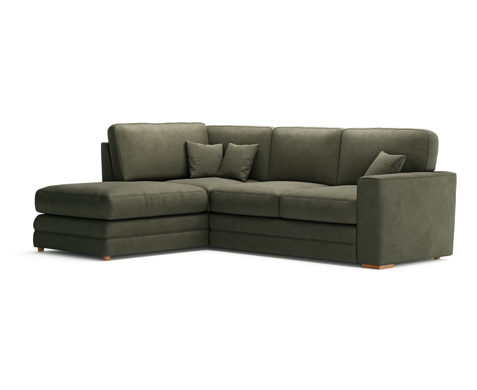 Madden Pewter Fabric Left Hand Facing Corner Sofa