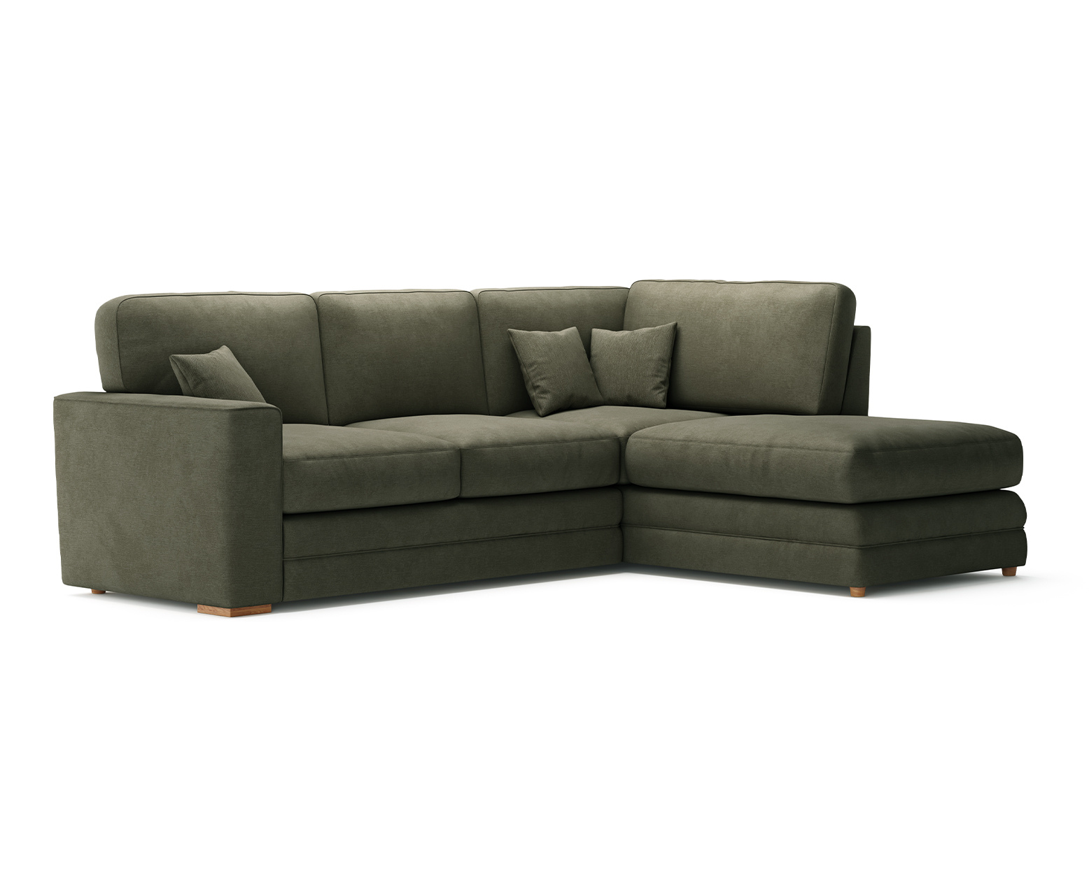 Madden Pewter Fabric Right Hand Facing Corner Sofa