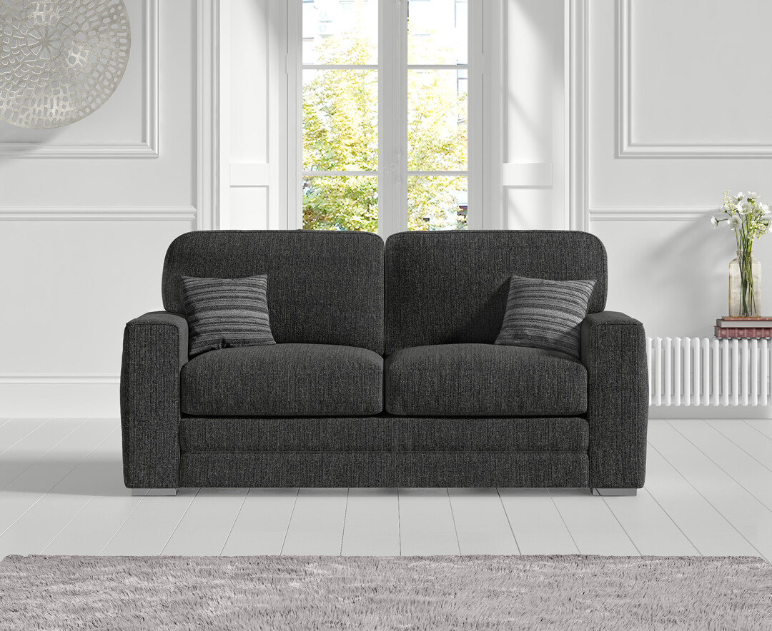 Madden Charcoal Grey Fabric Two Seater Sofa