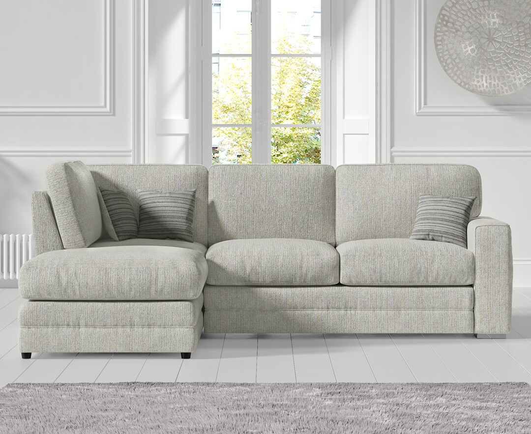 Madden Ivory Fabric Left Hand Facing Corner Sofa