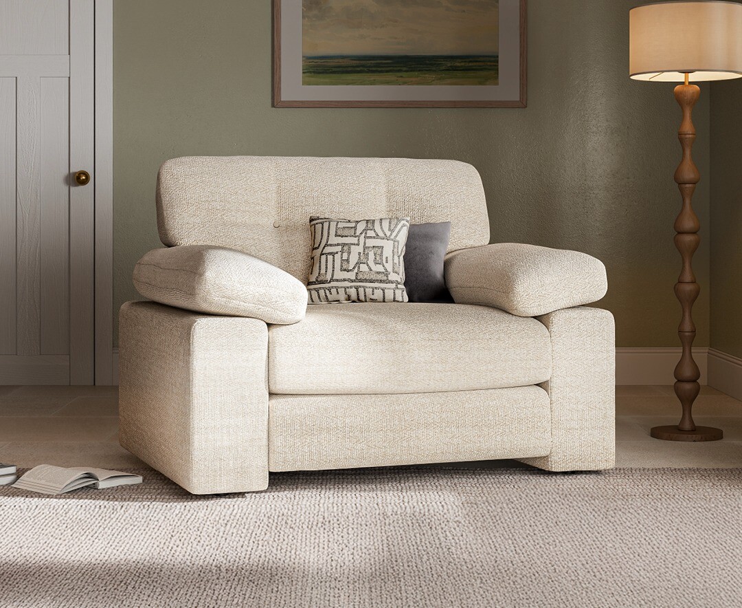 Helston Ivory Fabric Armchair