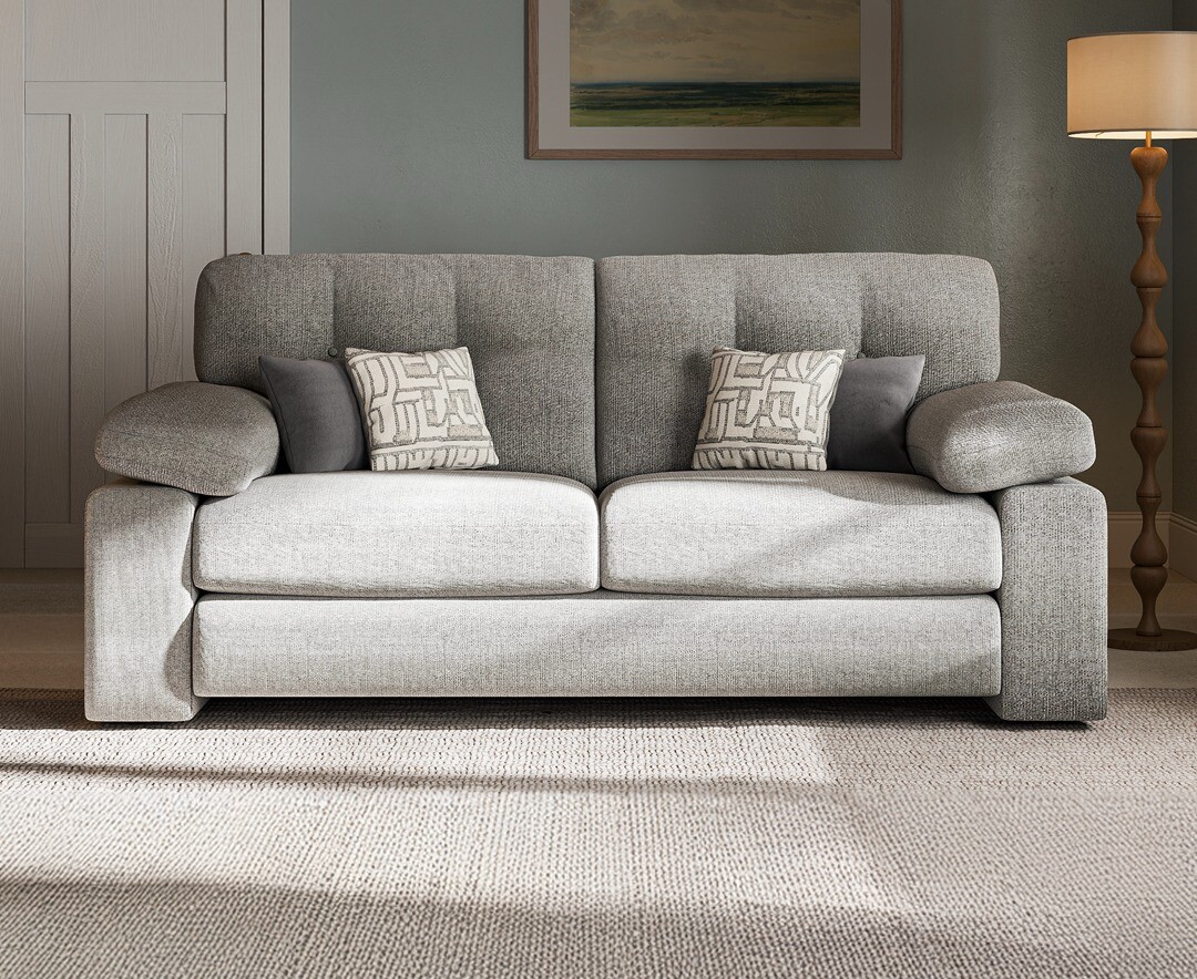 Helston Steel Fabric 2 Seater Sofa