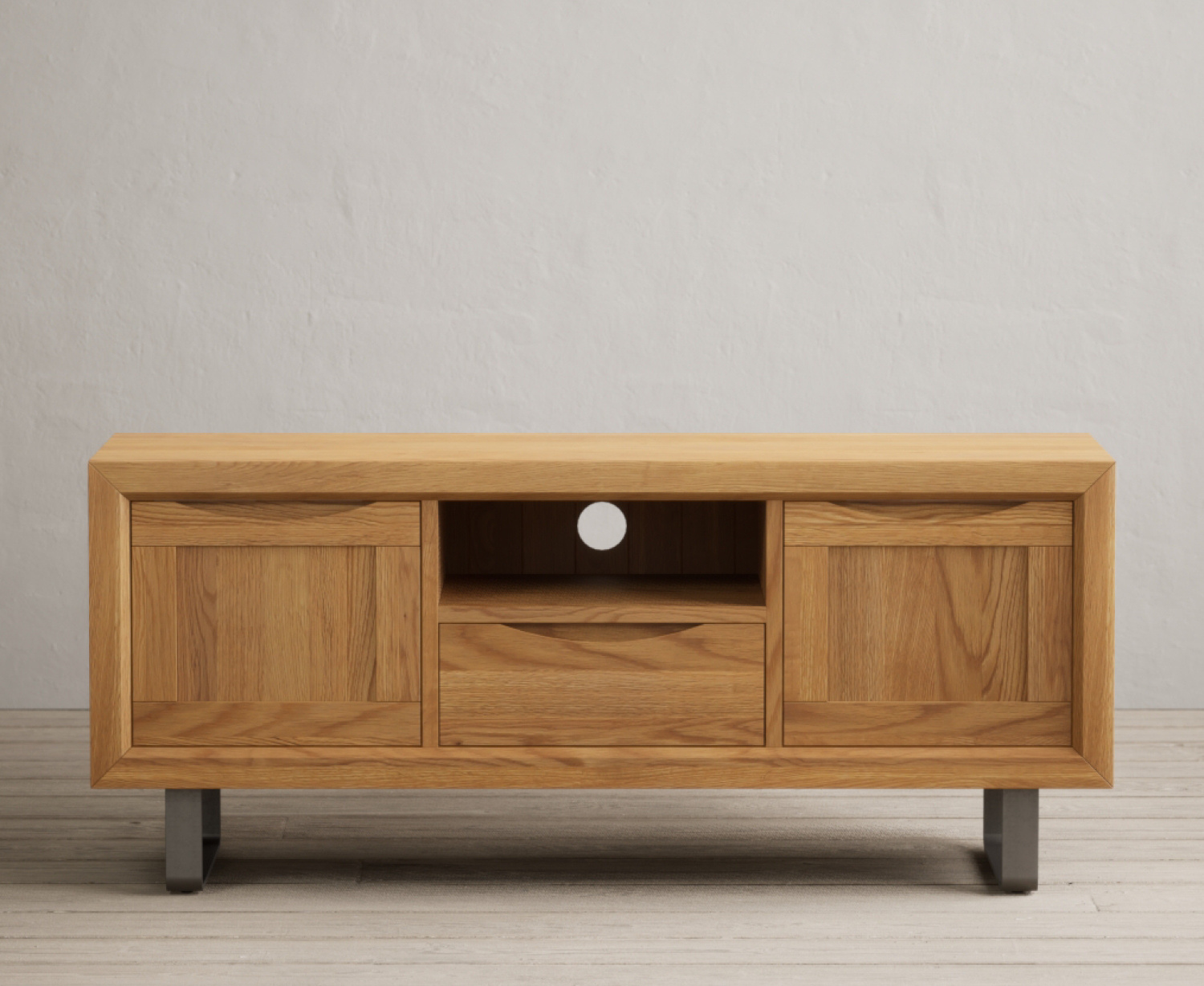 Parker Solid Oak Large Tv Cabinet