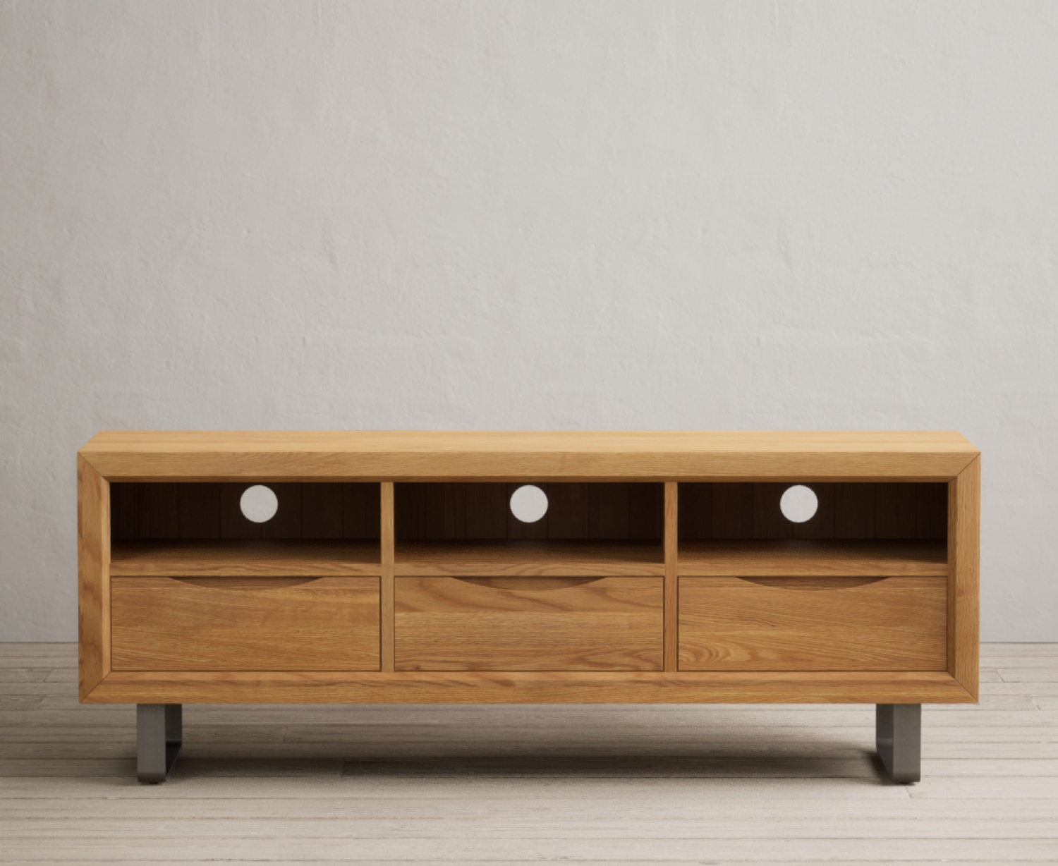 Parker Solid Oak Super Wide TV Cabinet