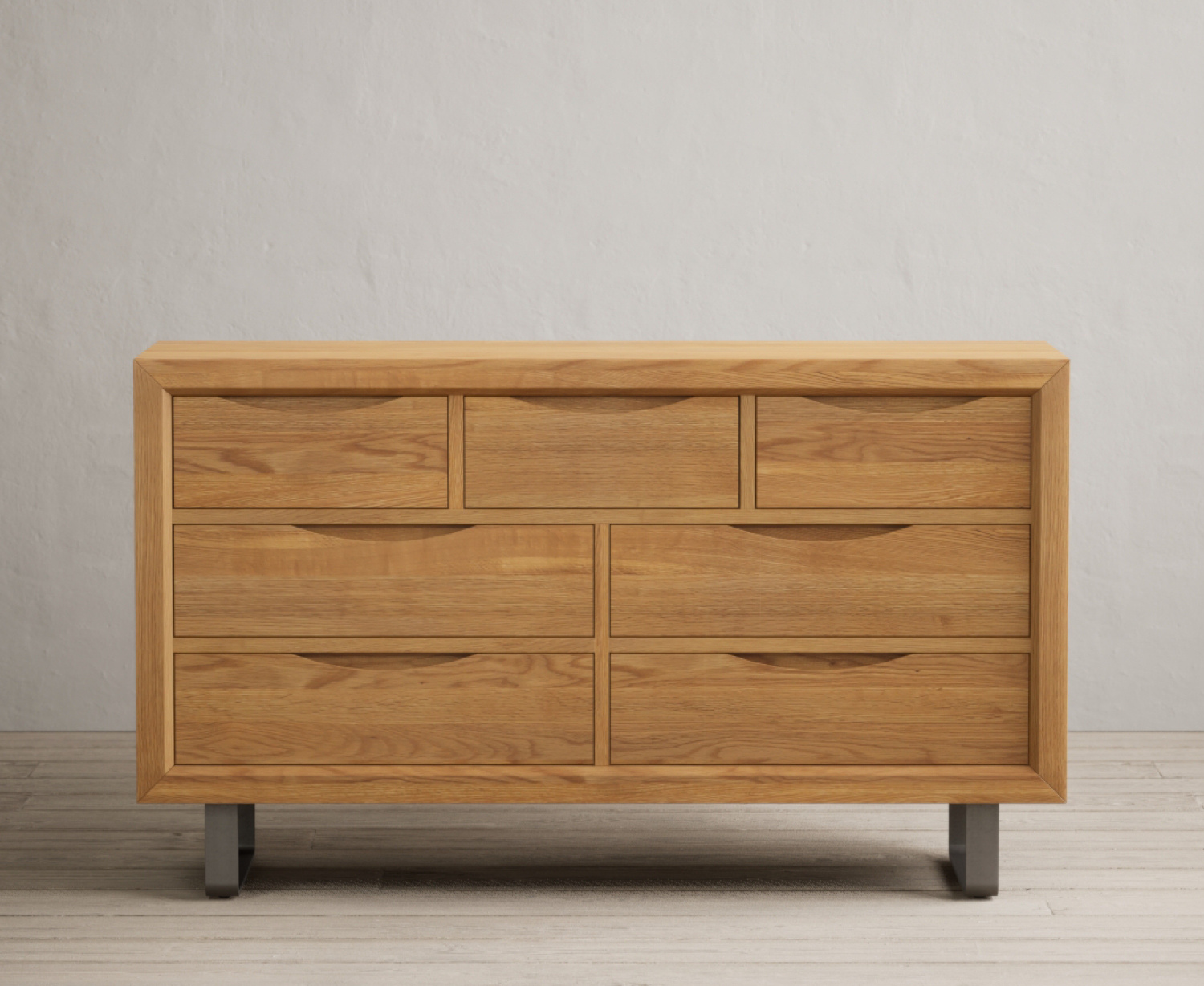Parker Solid Oak Wide Chest Of Drawers