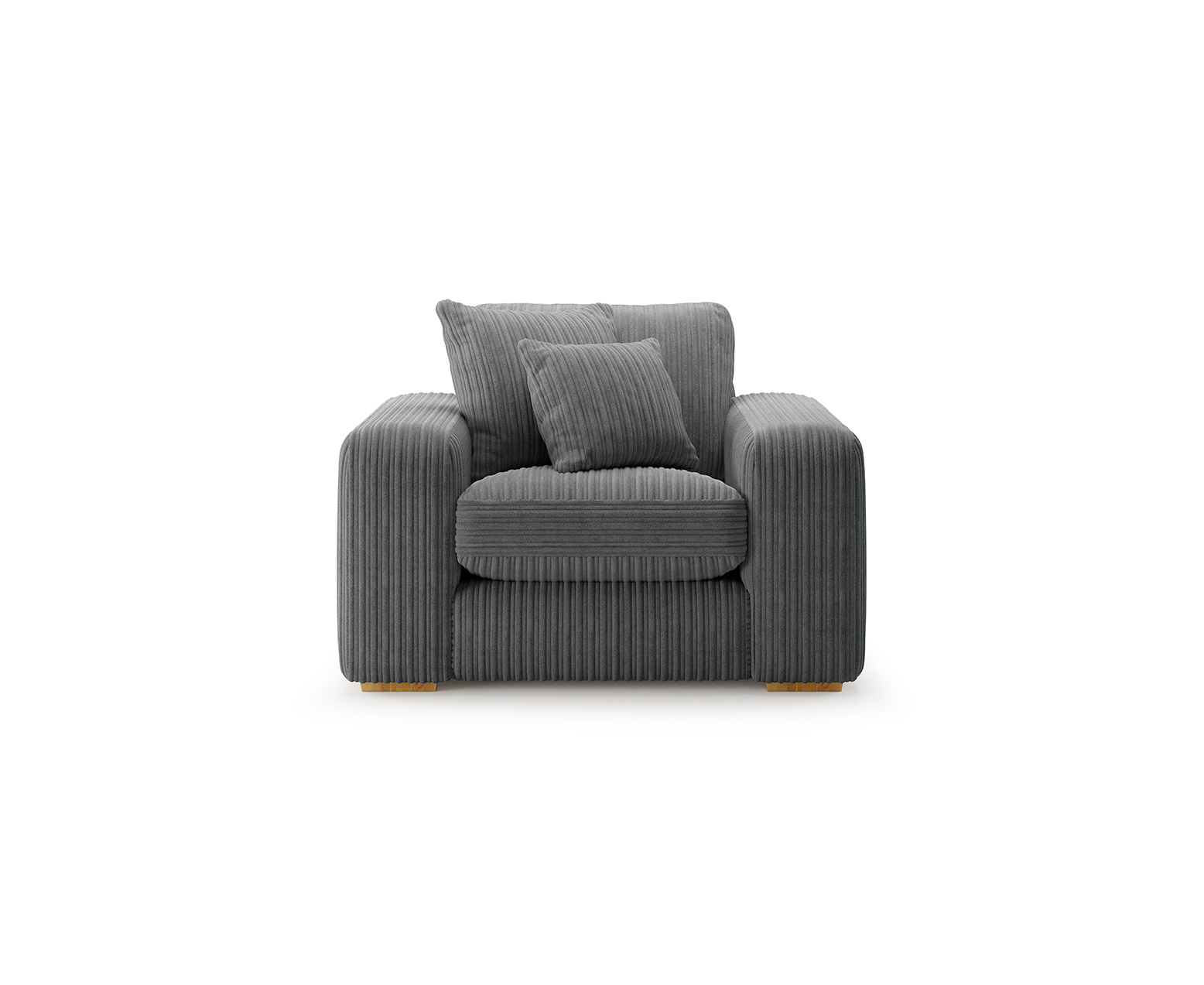 Milan Grey Fabric Armchair