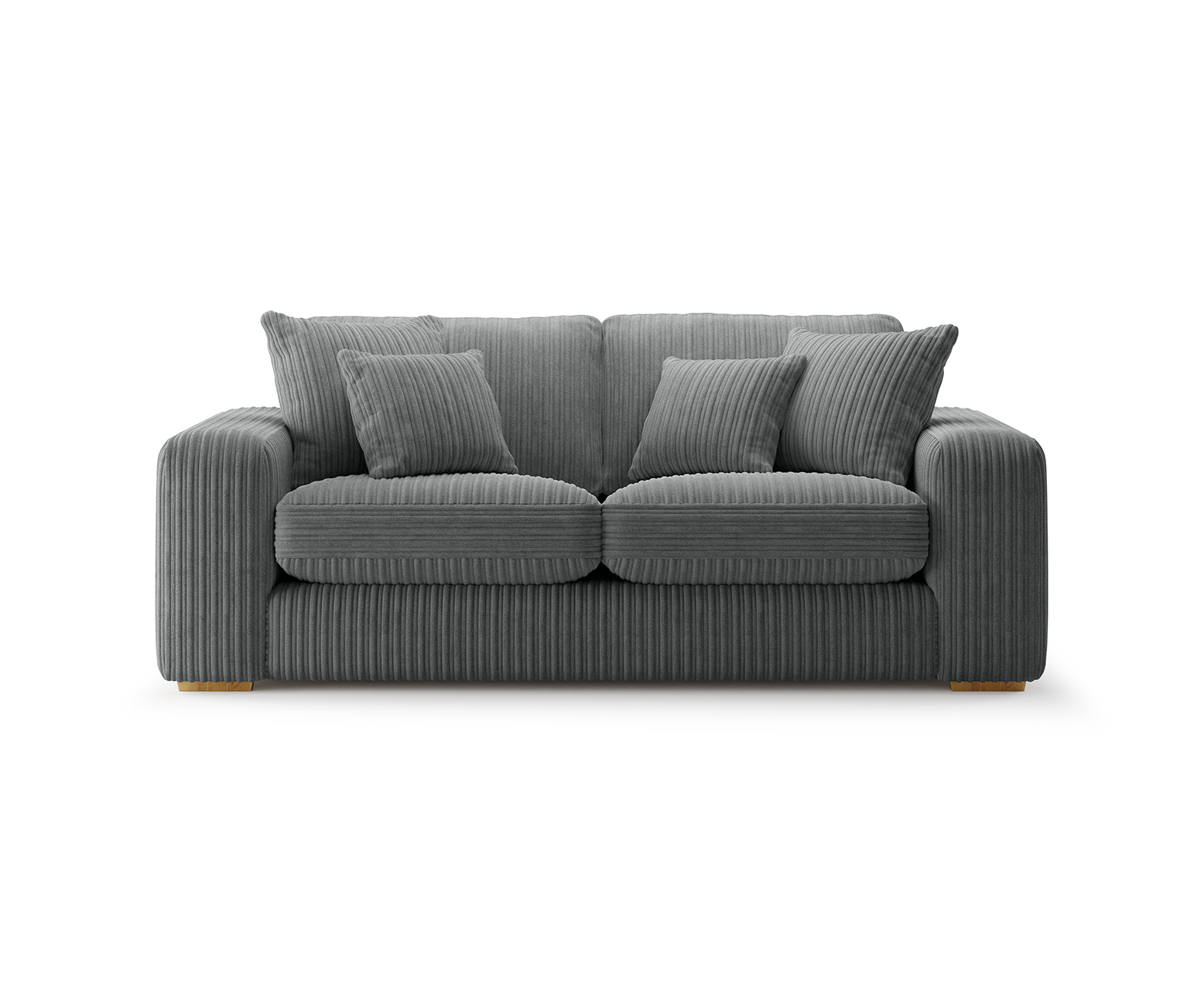 Milan Grey Fabric 2 Seater Sofa