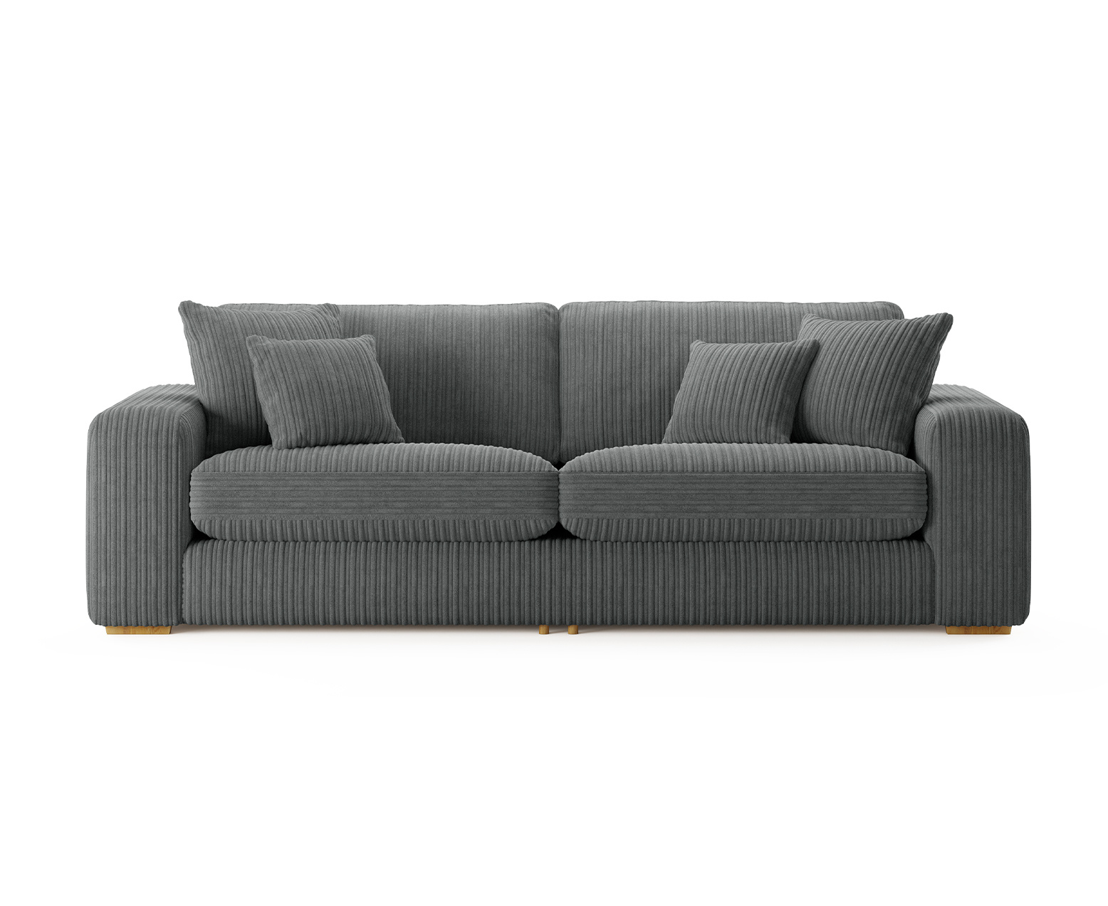 Milan Grey Fabric 4 Seater Sofa