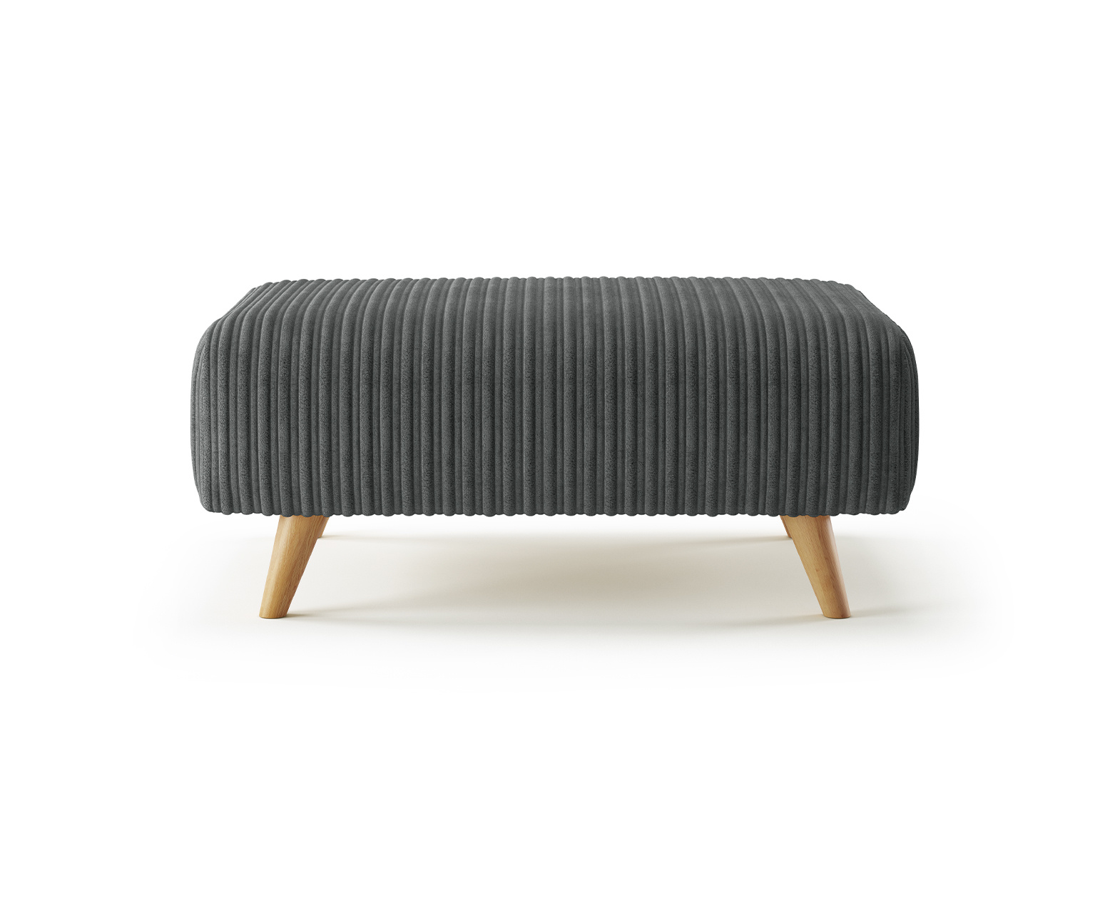 Milan Grey Fabric Footstool