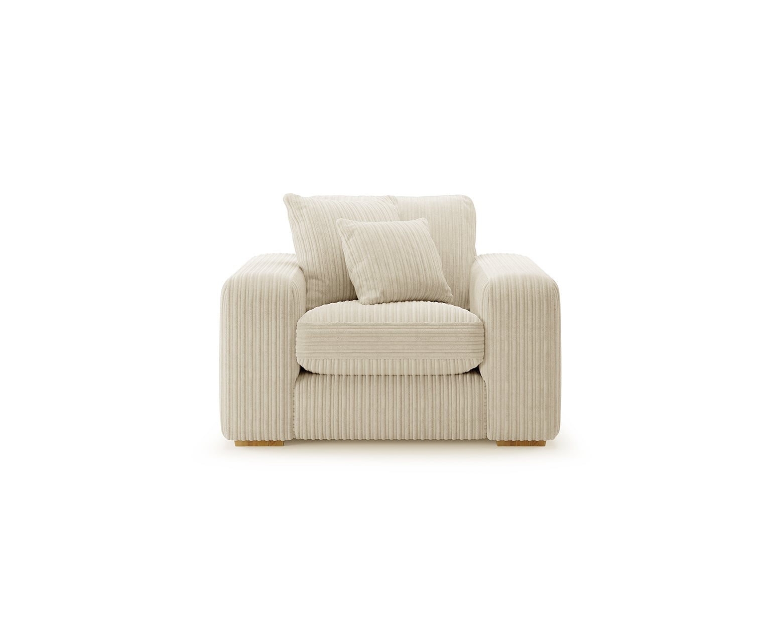 Milan Ivory Fabric Armchair