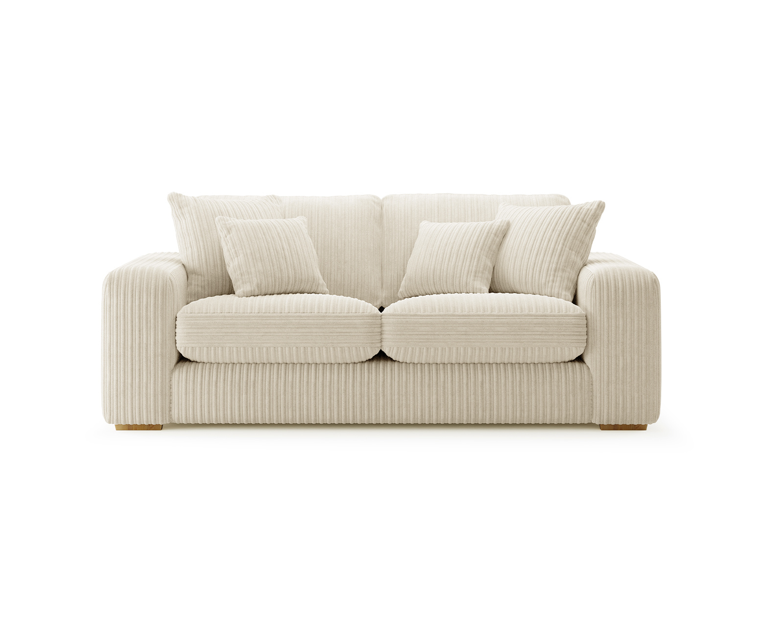 Milan Ivory Fabric 2 Seater Sofa