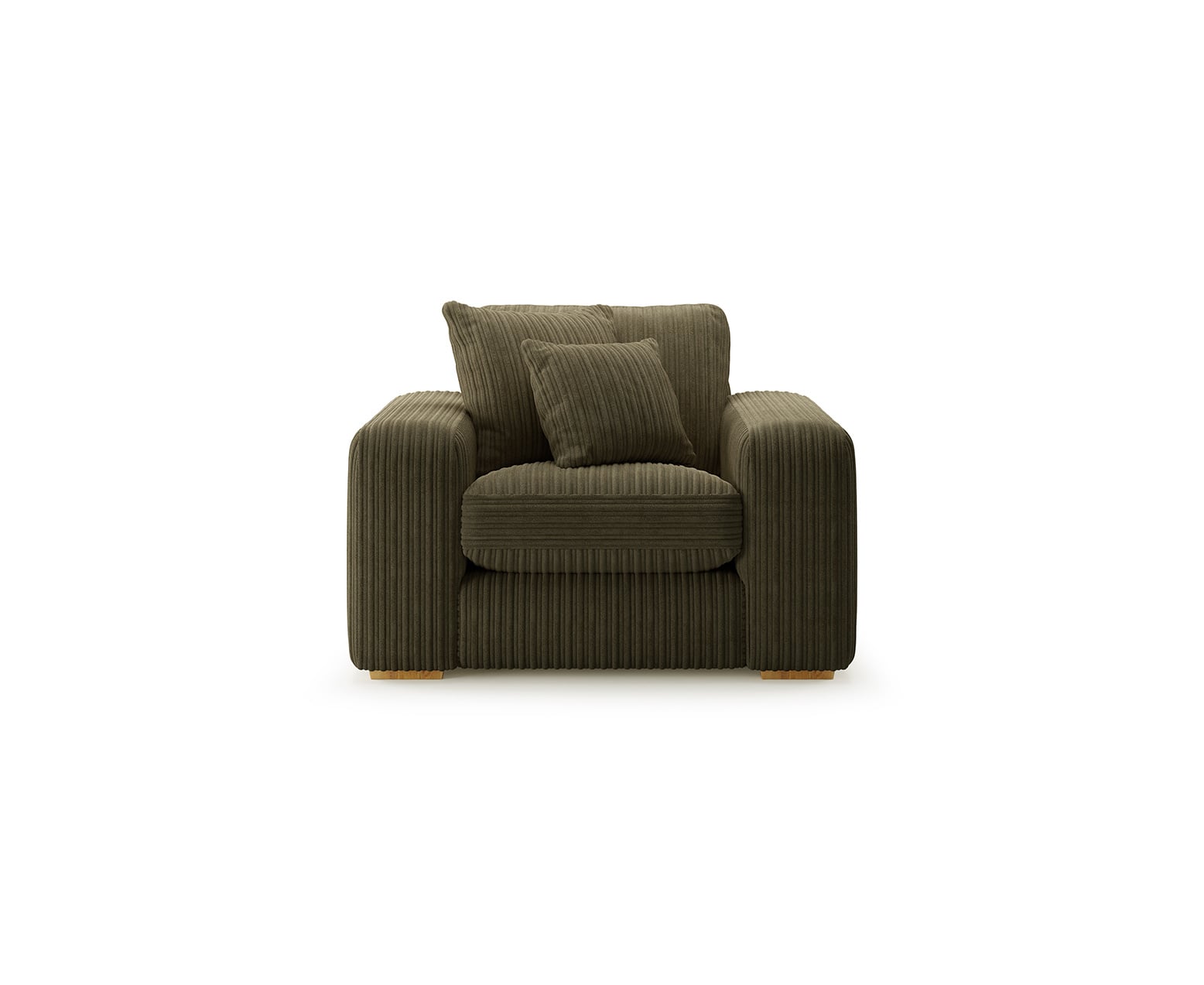 Milan Moss Green Fabric Armchair