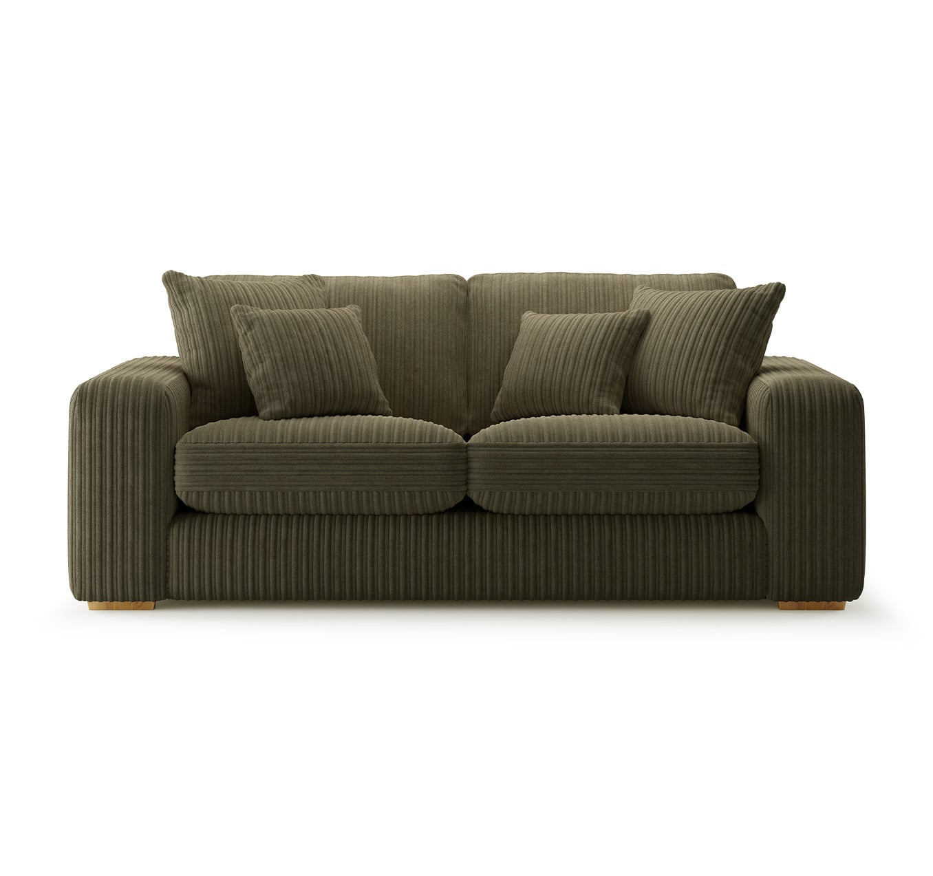 Milan Moss Green Fabric 2 Seater Sofa