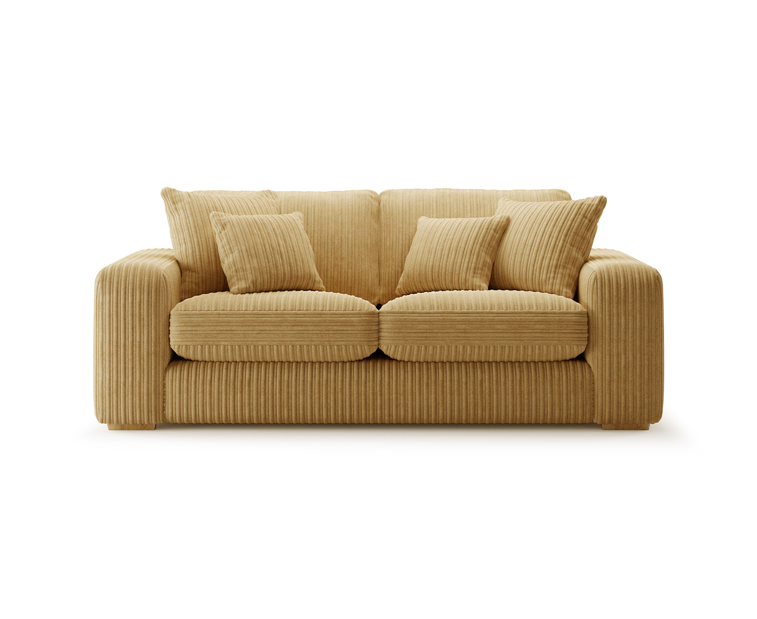 Milan Mustard Fabric 2 Seater Sofa